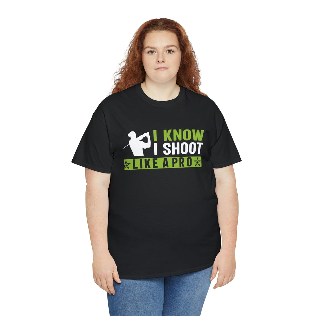 Golf- I shoot like a pro-Heavy Cotton Tee