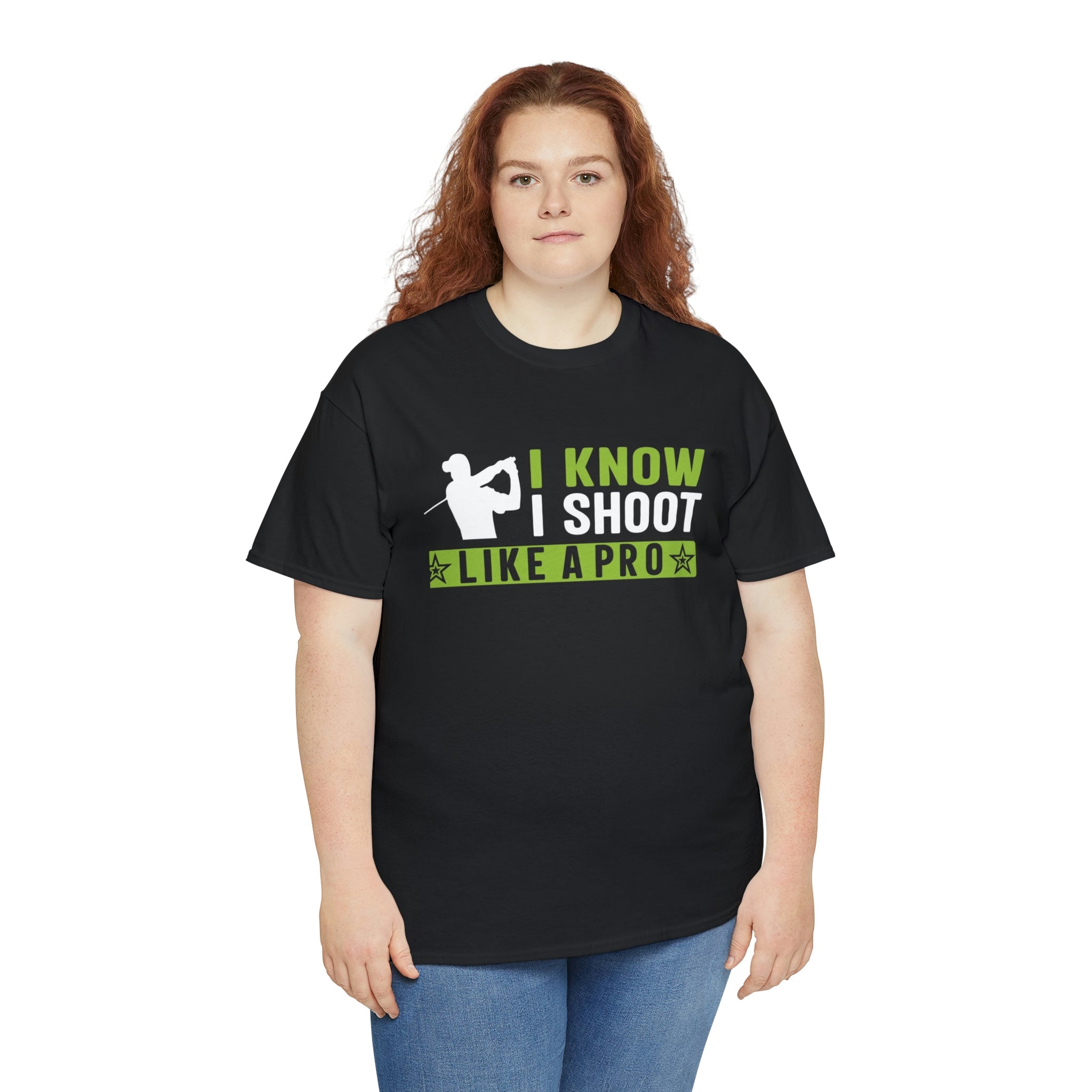 Golf- I shoot like a pro-Heavy Cotton Tee