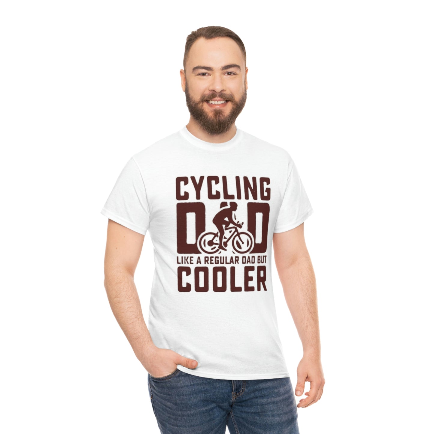 Cycling dad- Heavy Cotton Tee