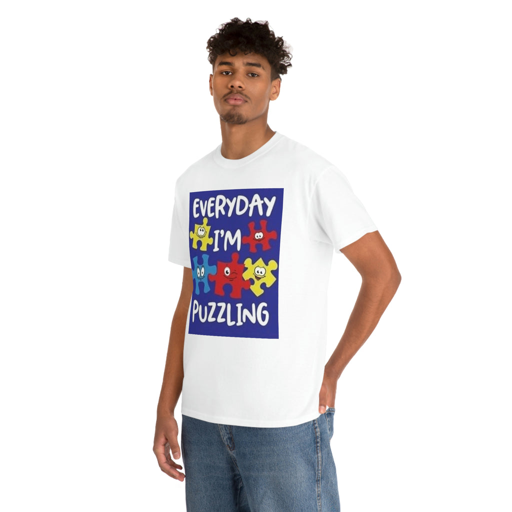 Everyday I’m puzzling- Unisex Heavy Cotton Tee