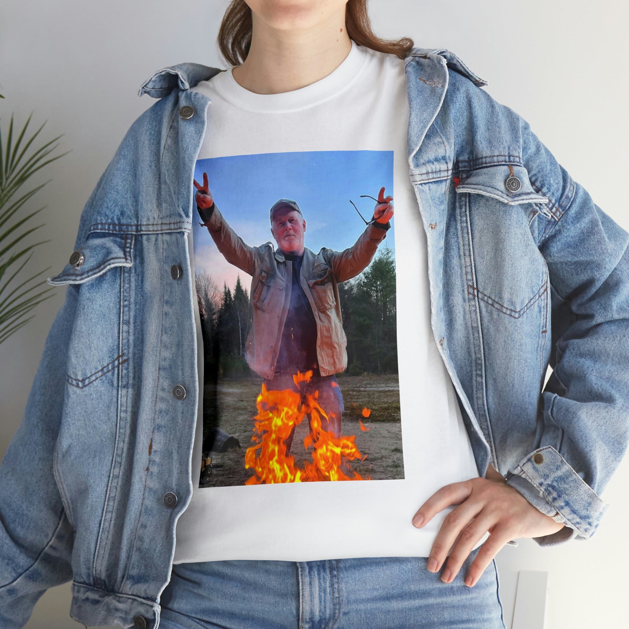 On fire-  Heavy Cotton Tee