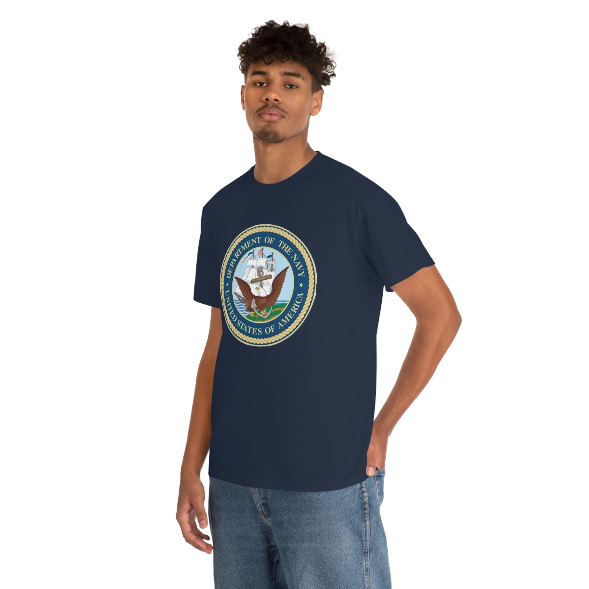 Navy- Unisex Heavy Cotton Tee