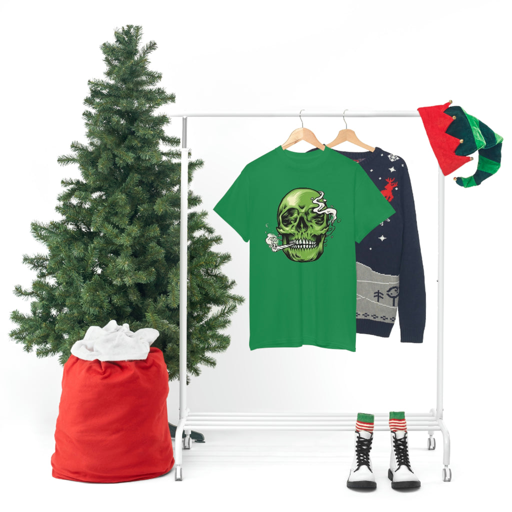 Weed skull- Heavy Cotton Tee