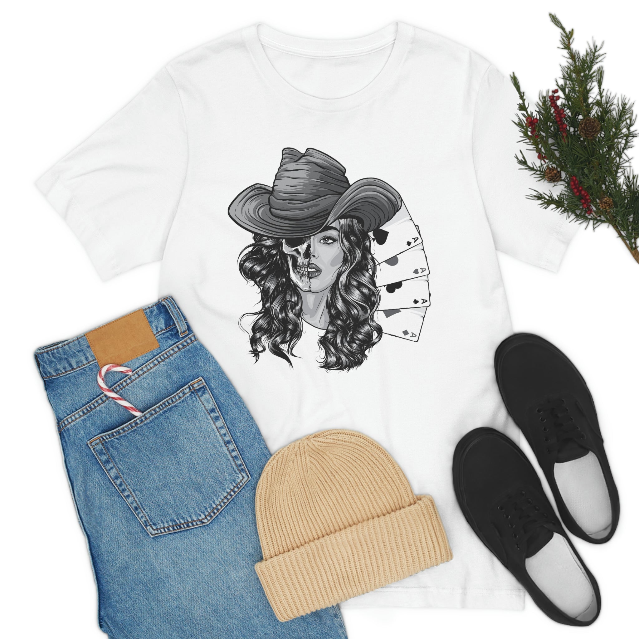 Poker girl-  Jersey Short Sleeve Tee