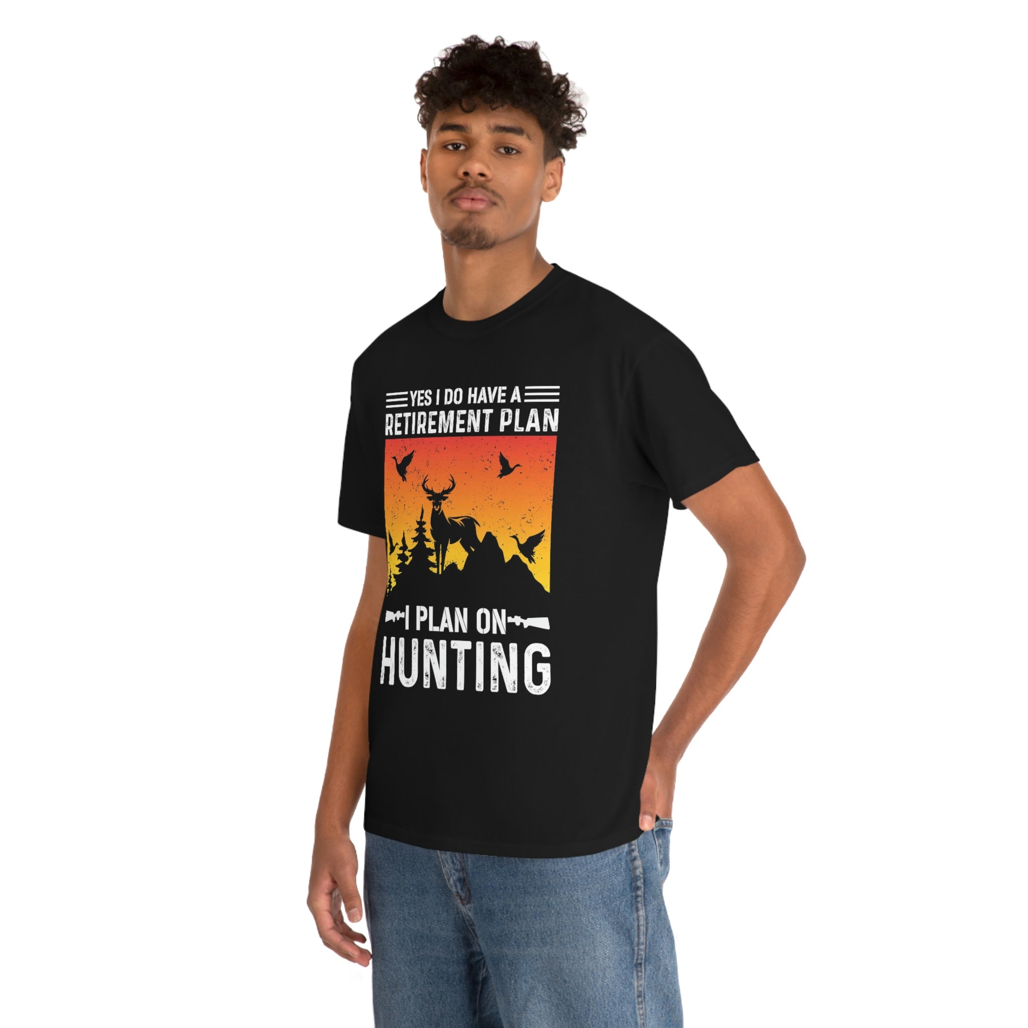 Hunting and retire-Heavy Cotton Tee
