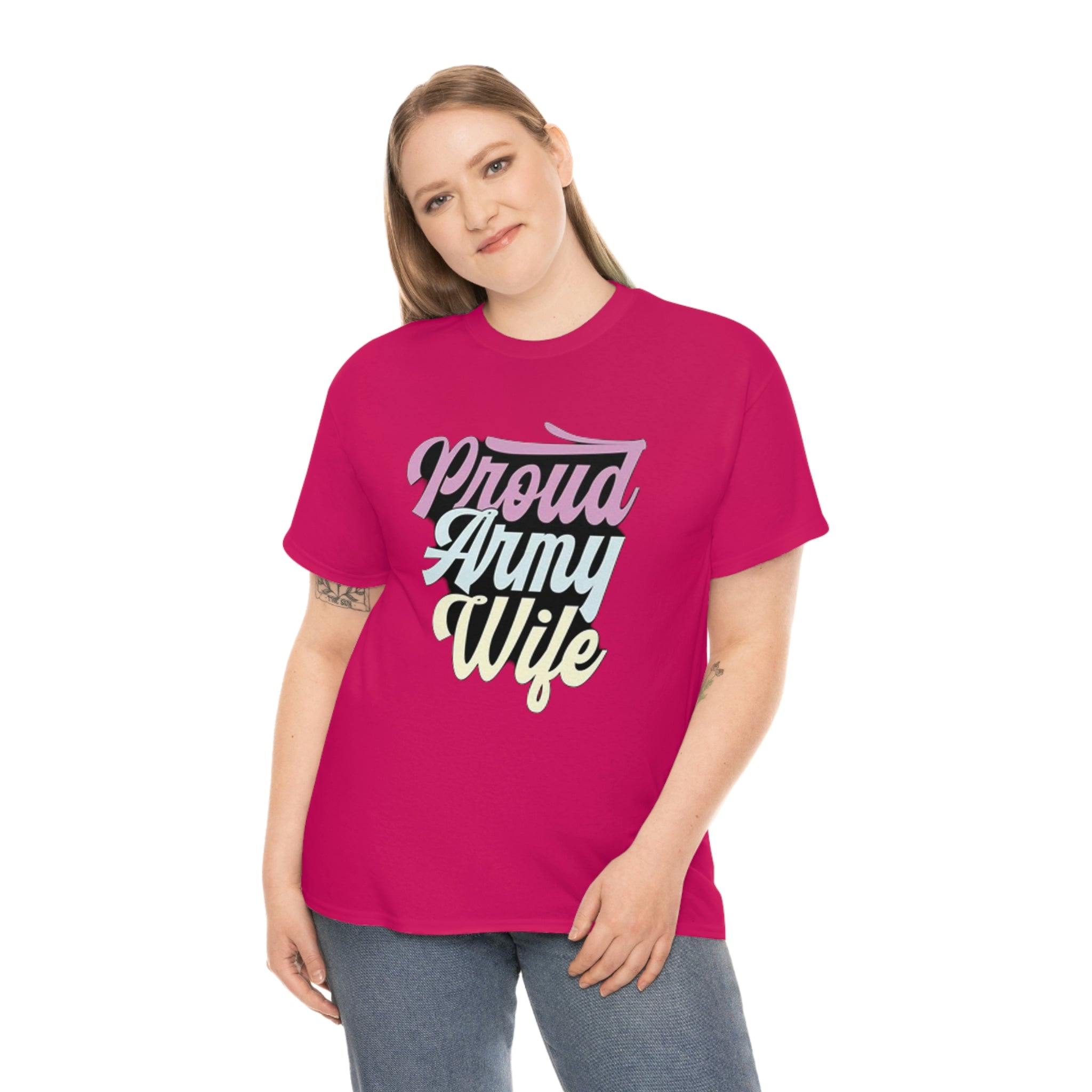 Proud army wife— Heavy Cotton Tee