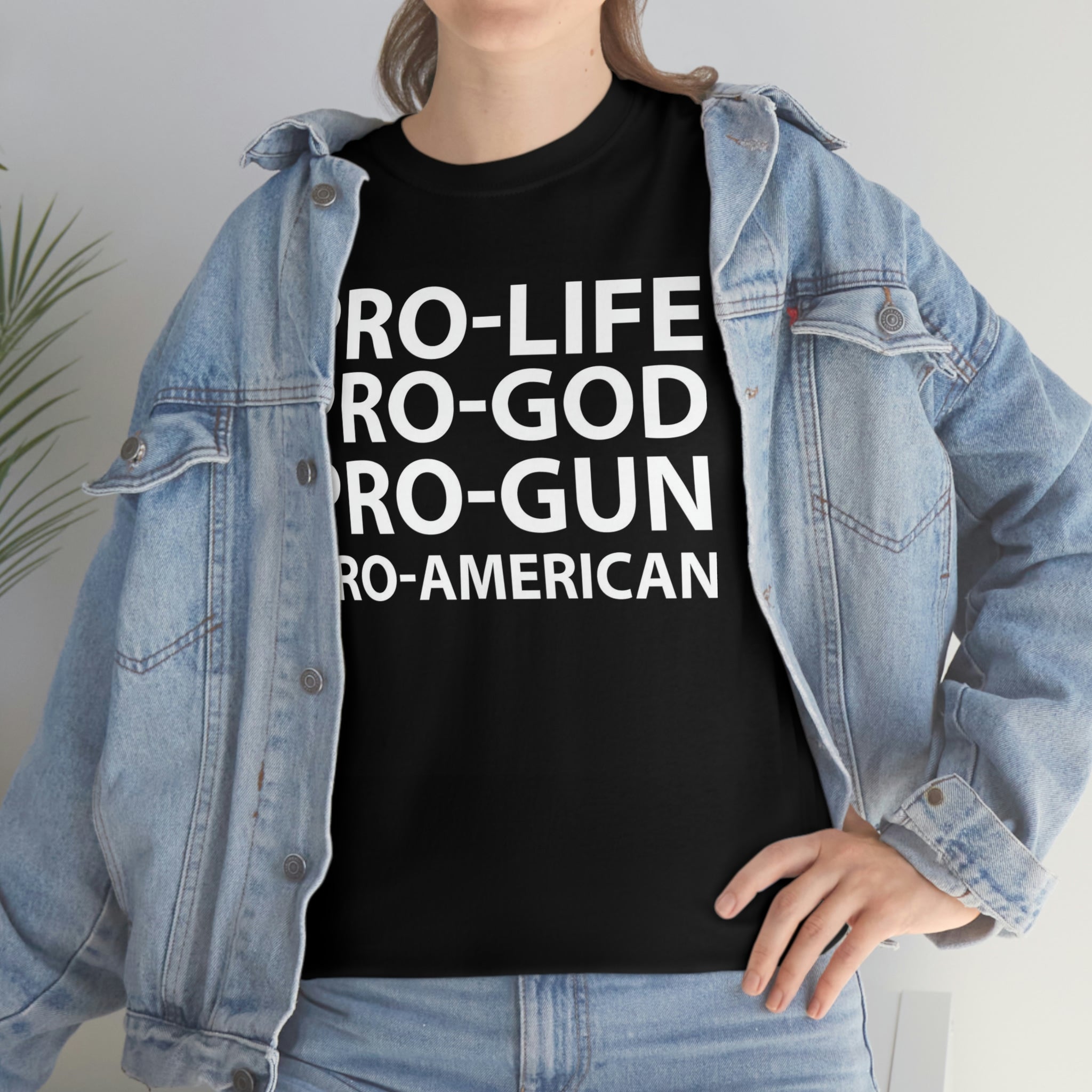 Pro life pro God pro gun-Unisex Heavy Cotton Tee