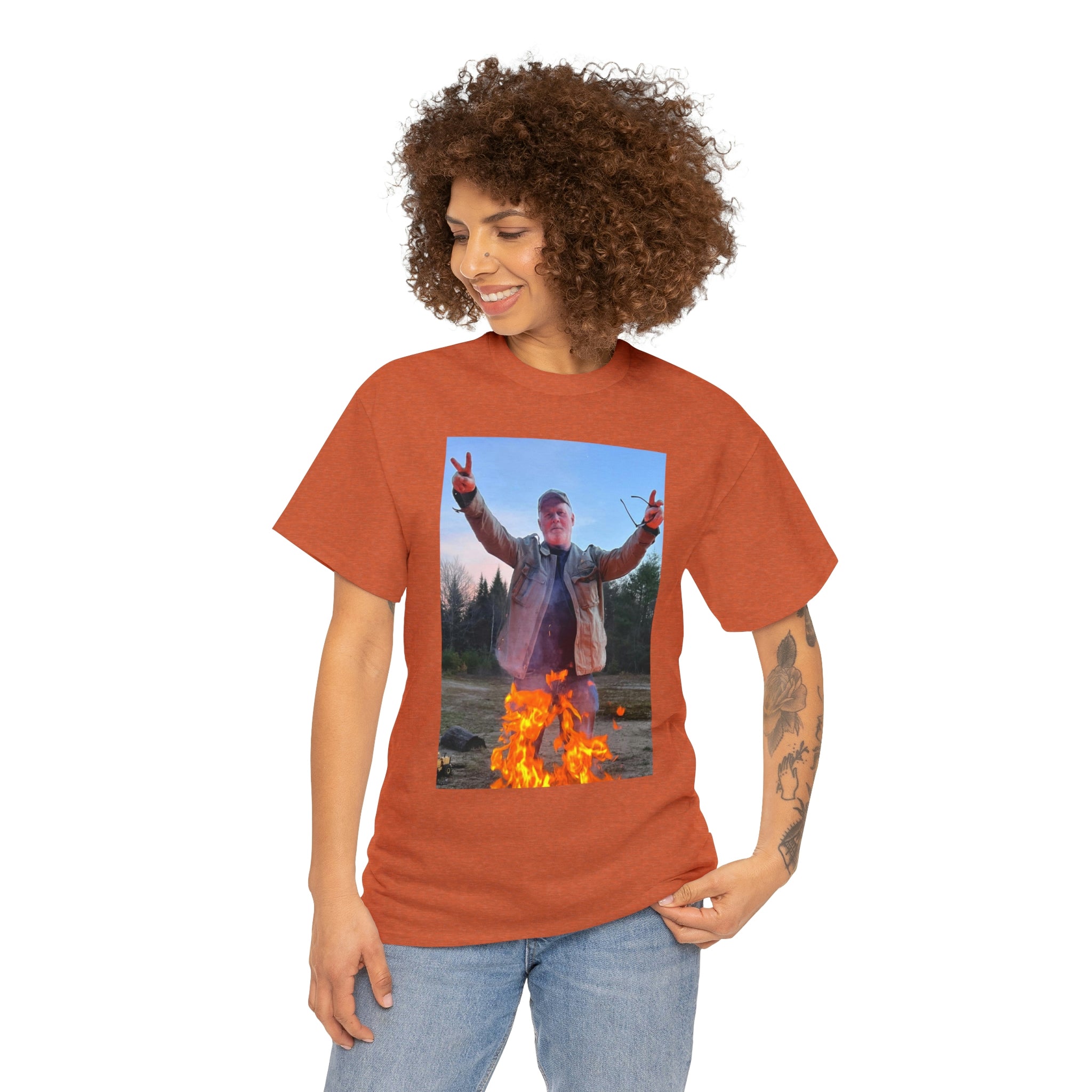 On fire-  Heavy Cotton Tee