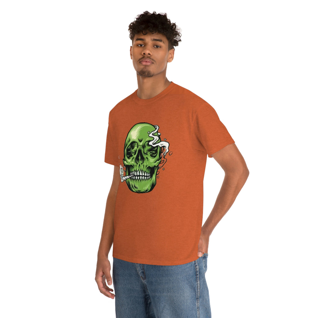 Weed skull- Heavy Cotton Tee