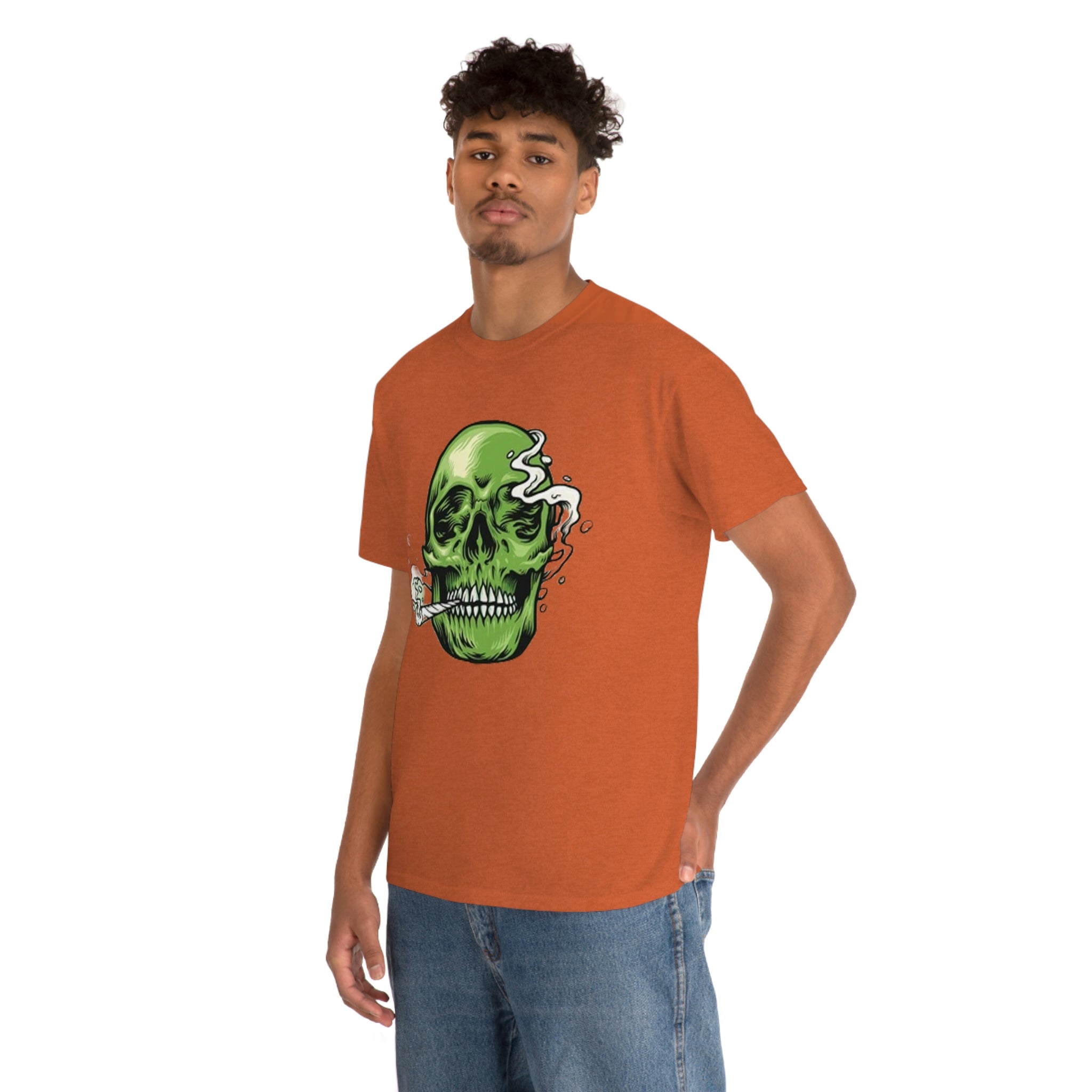 Weed skull- Heavy Cotton Tee