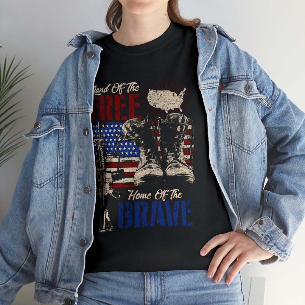 Patriot - free cause of the brave- Unisex Heavy Cotton Tee