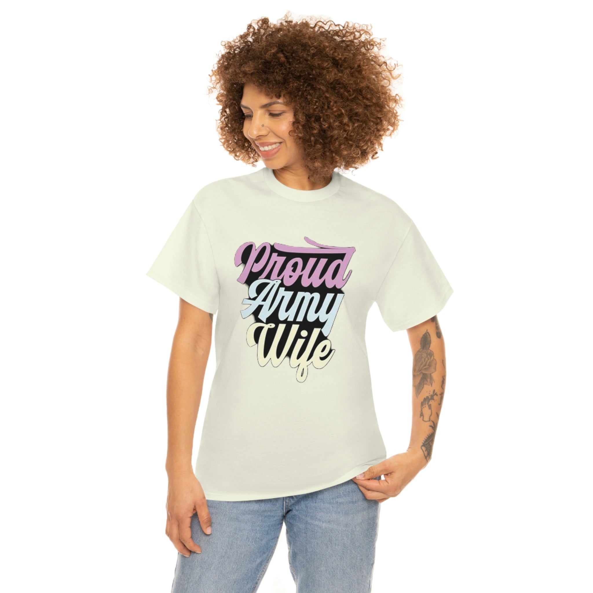 Proud army wife— Heavy Cotton Tee