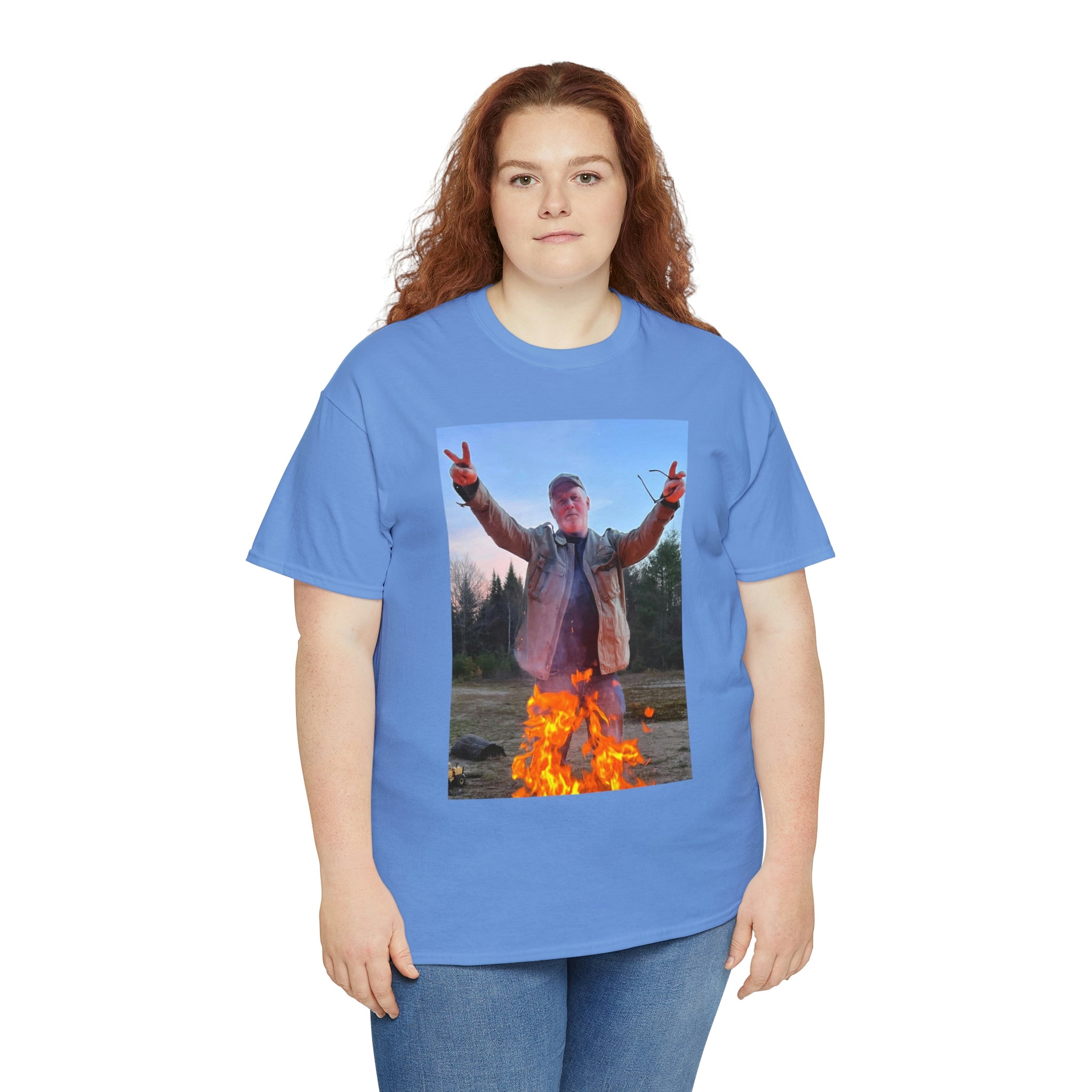 On fire-  Heavy Cotton Tee