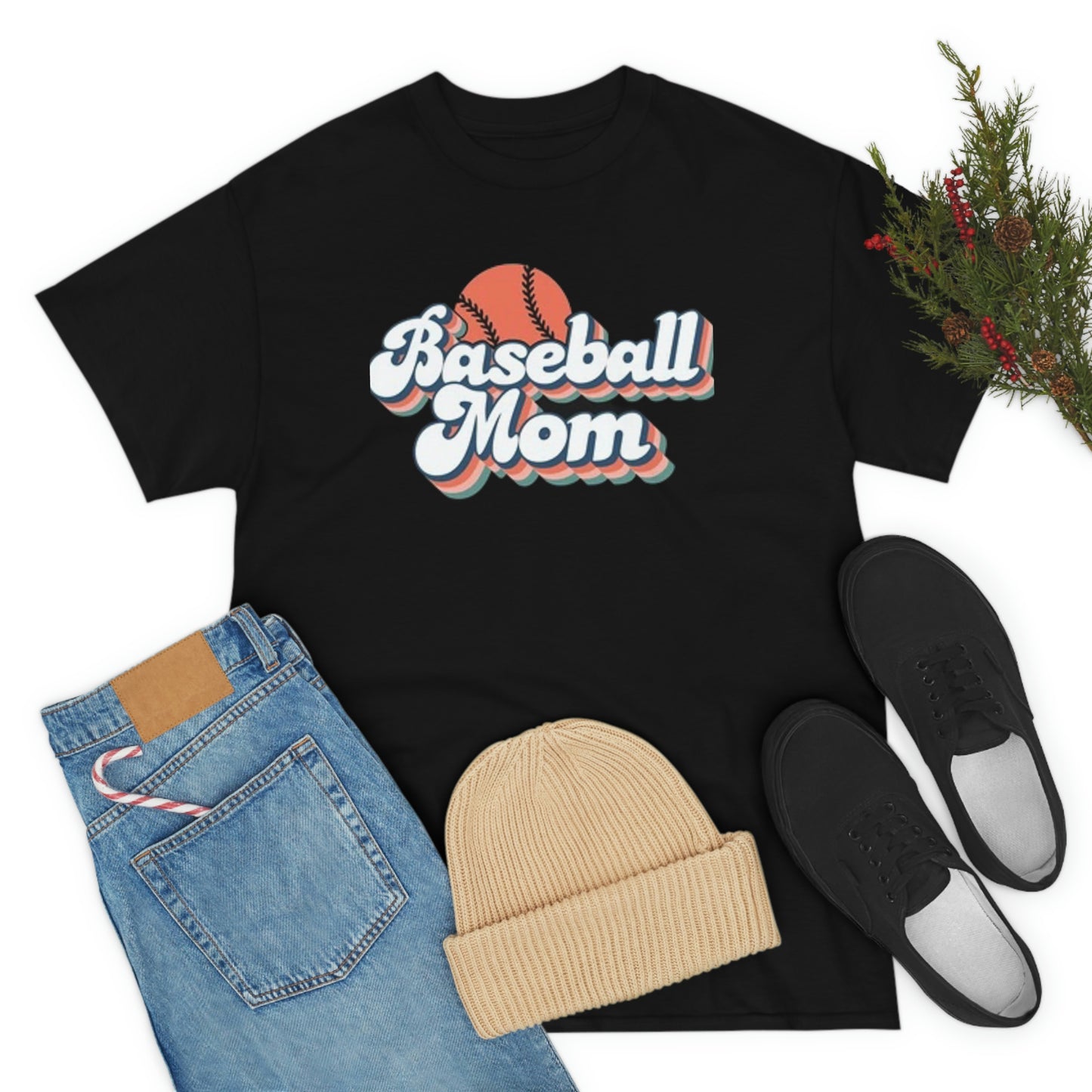 Baseball mom- Heavy Cotton Tee