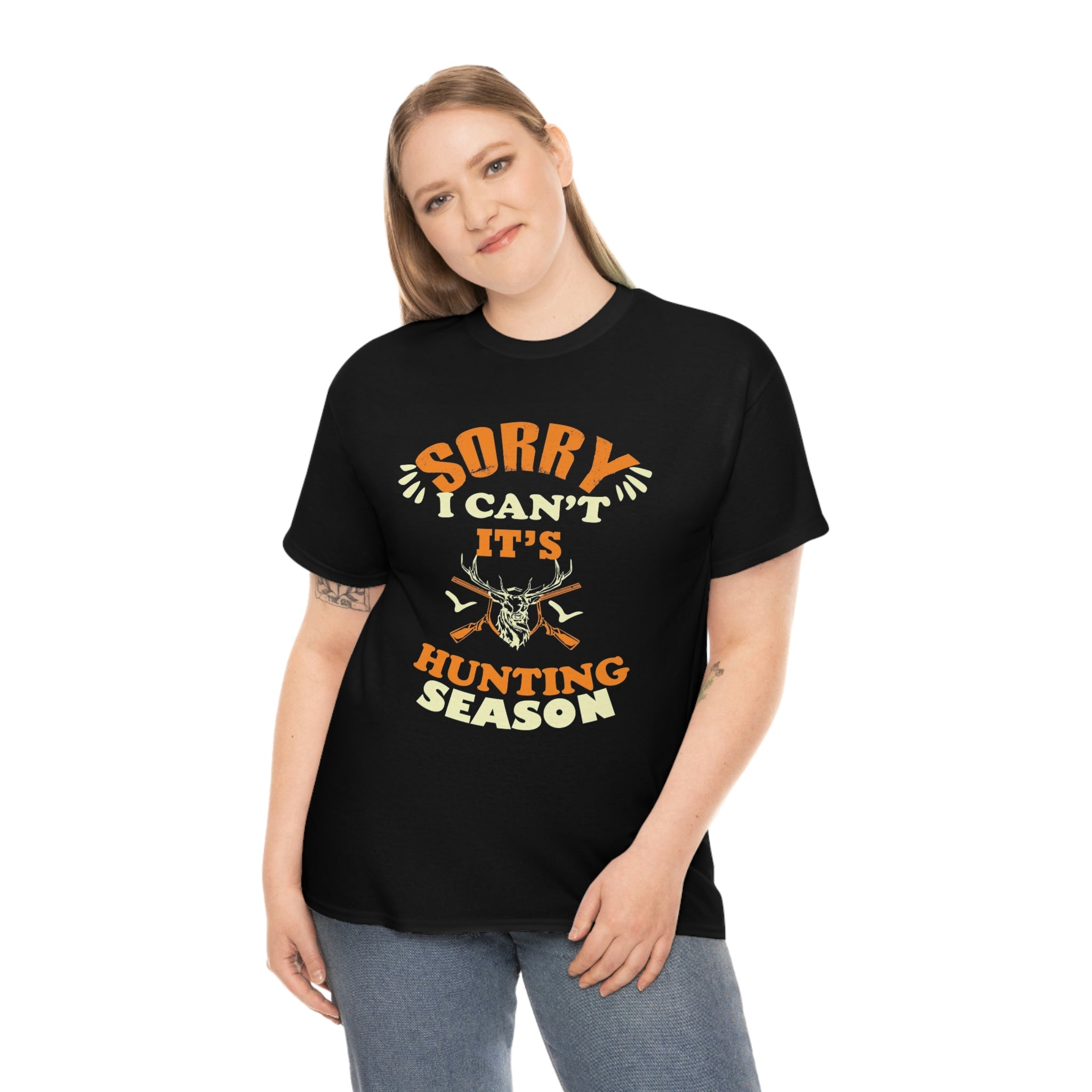 Sorry I can’t it’s hunting season-Unisex Heavy Cotton Tee