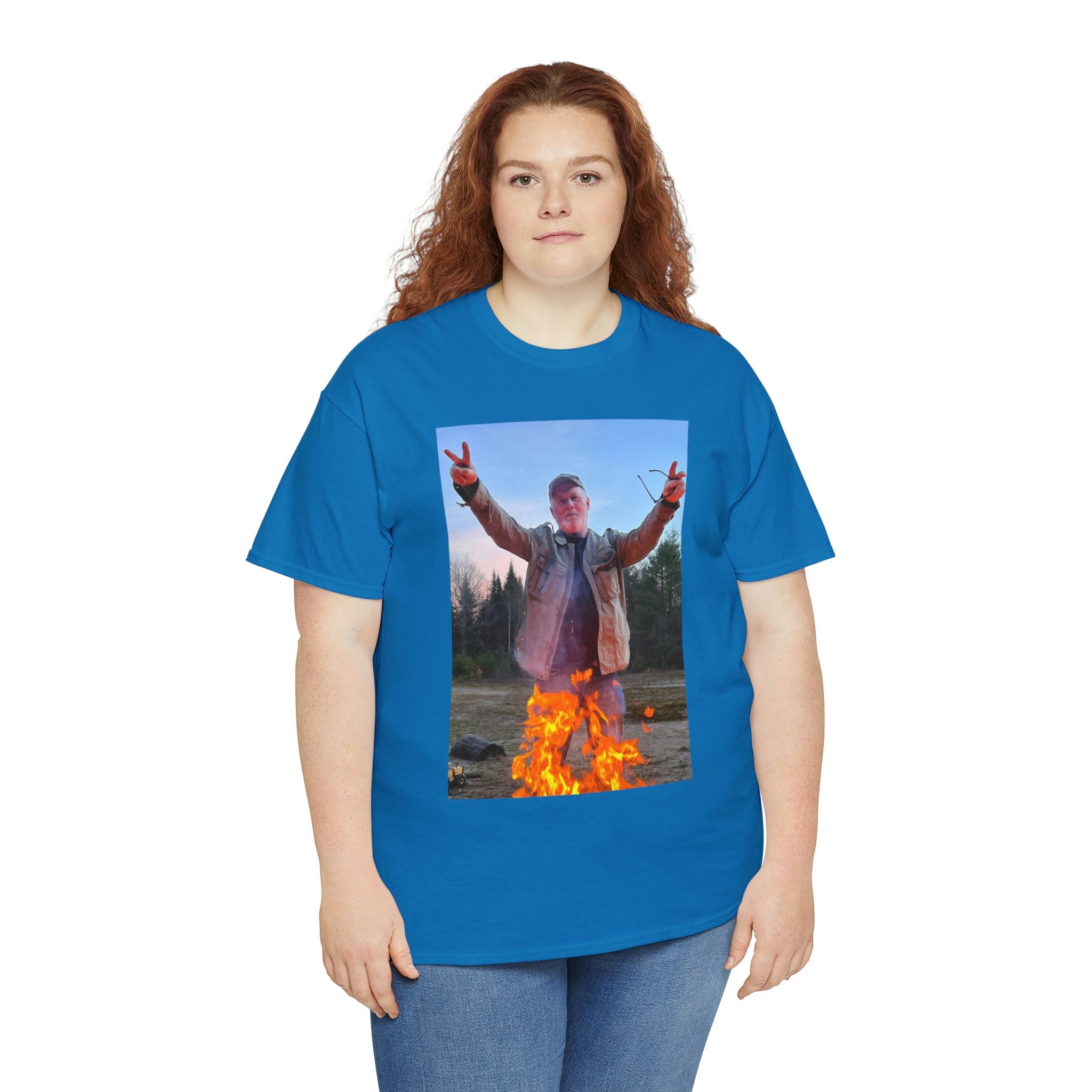 On fire-  Heavy Cotton Tee