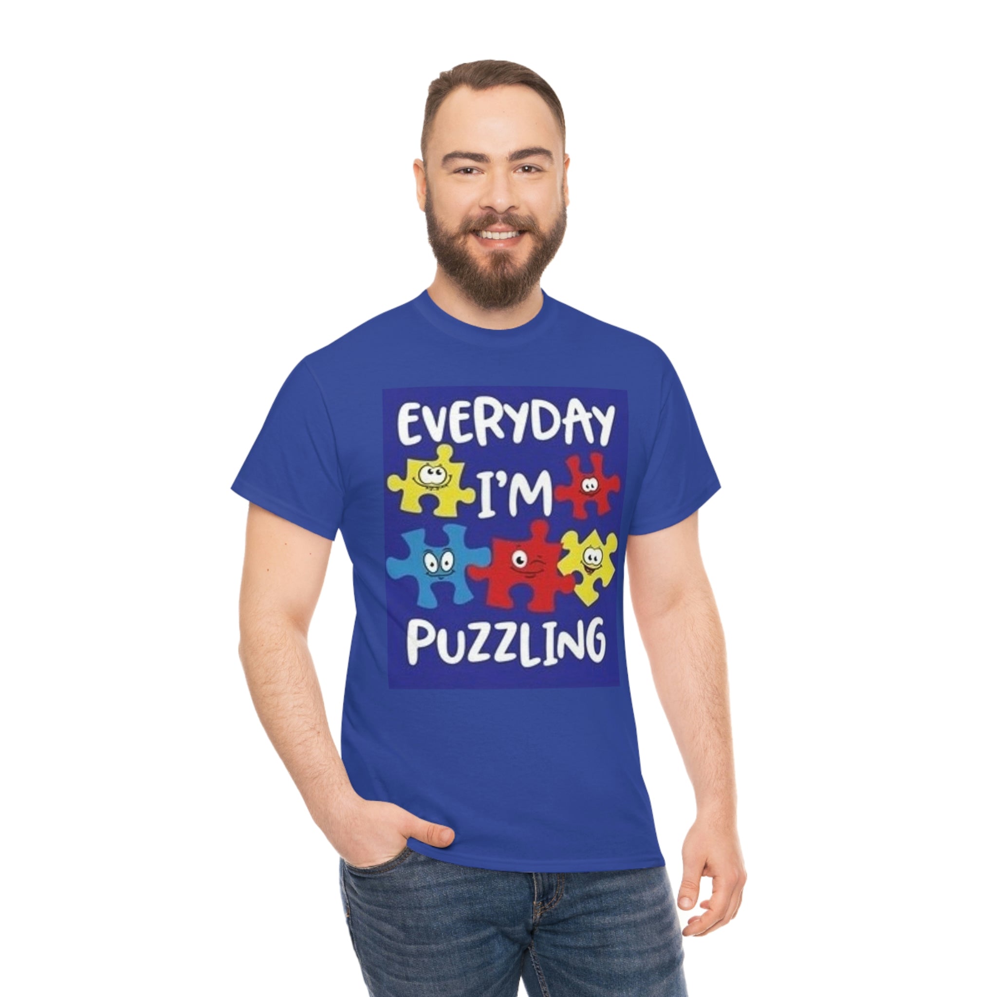 Everyday I’m puzzling- Unisex Heavy Cotton Tee