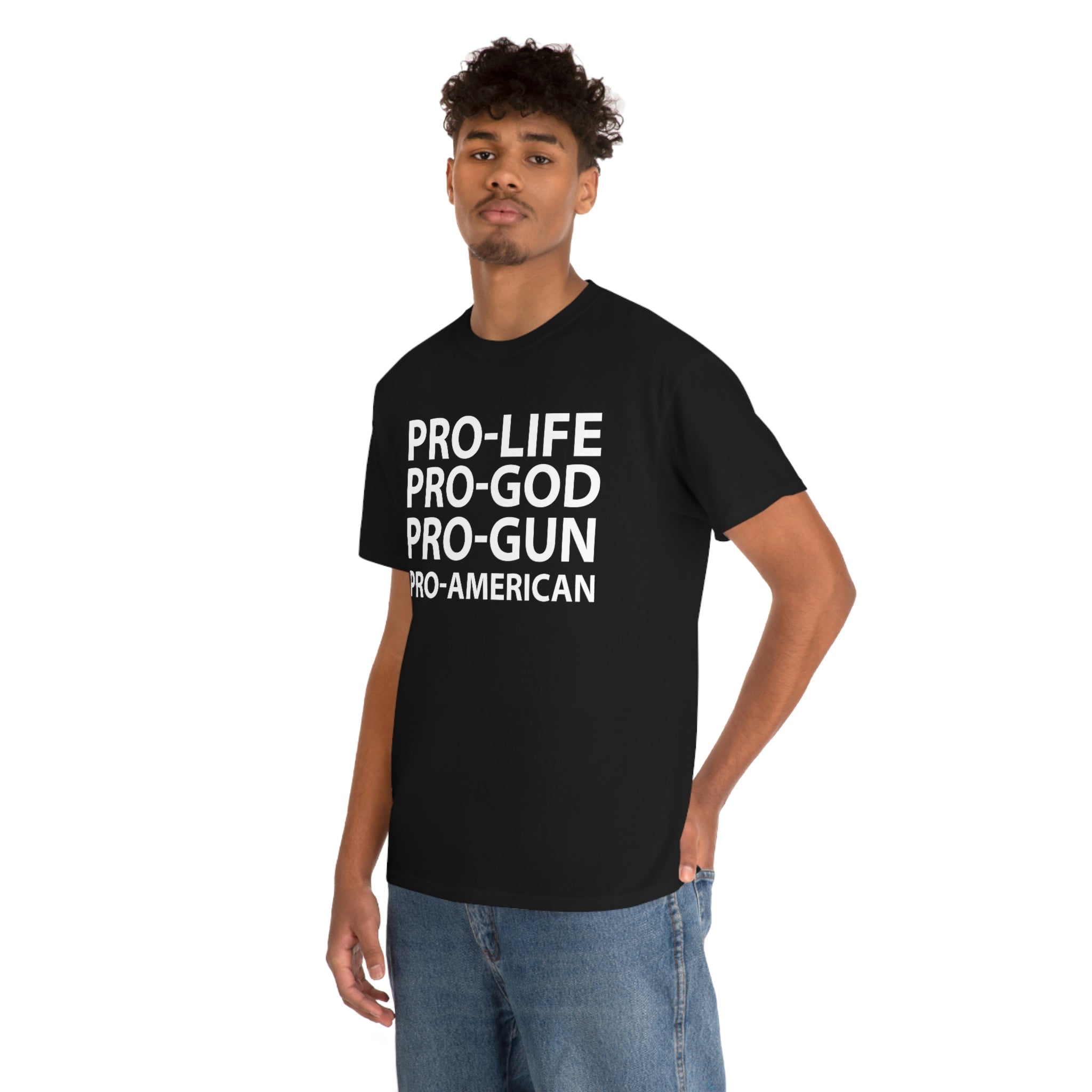 Pro life pro God pro gun-Unisex Heavy Cotton Tee