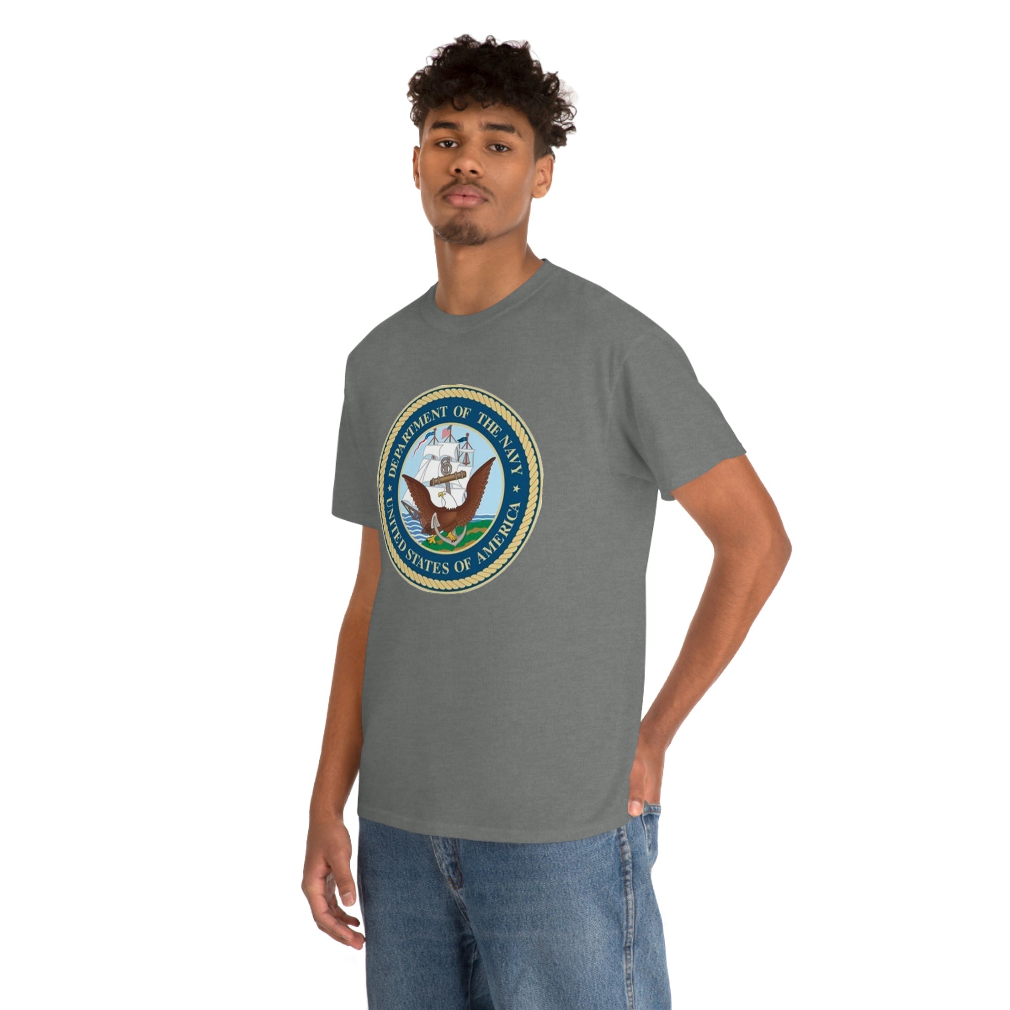 Navy- Unisex Heavy Cotton Tee