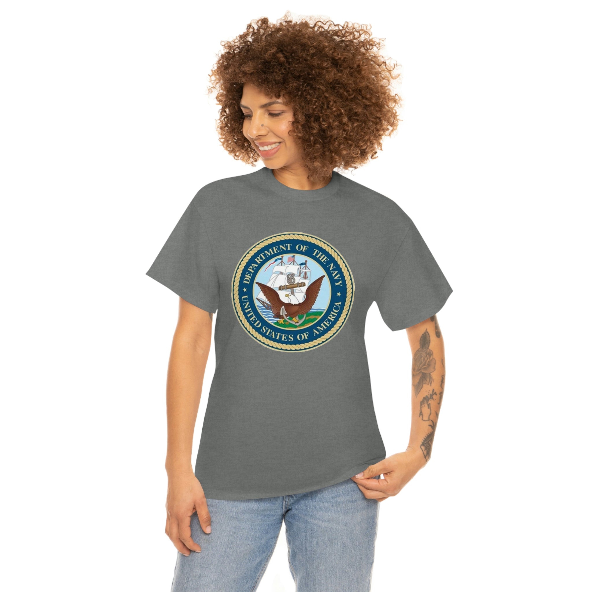 Navy- Unisex Heavy Cotton Tee