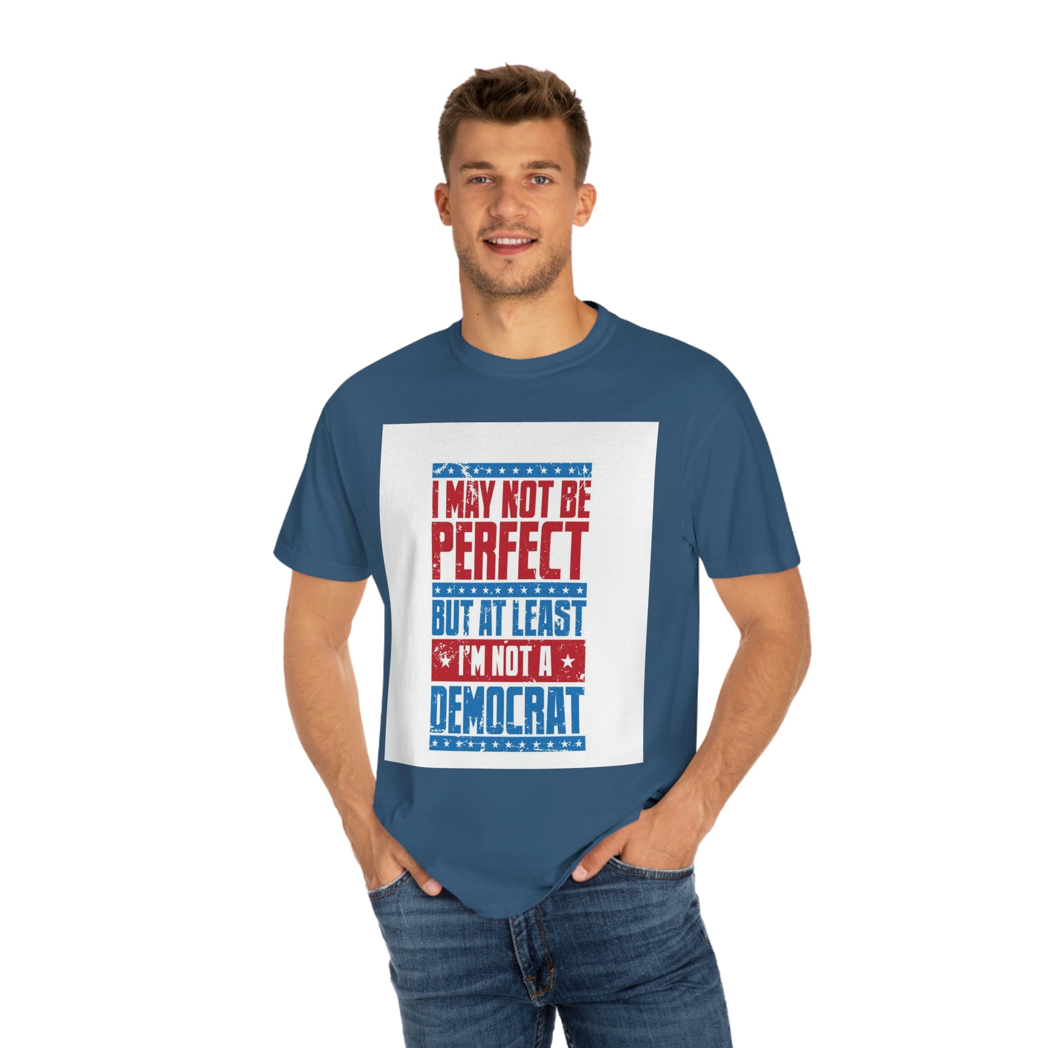 Not a dem- Unisex Garment-Dyed T-shirt