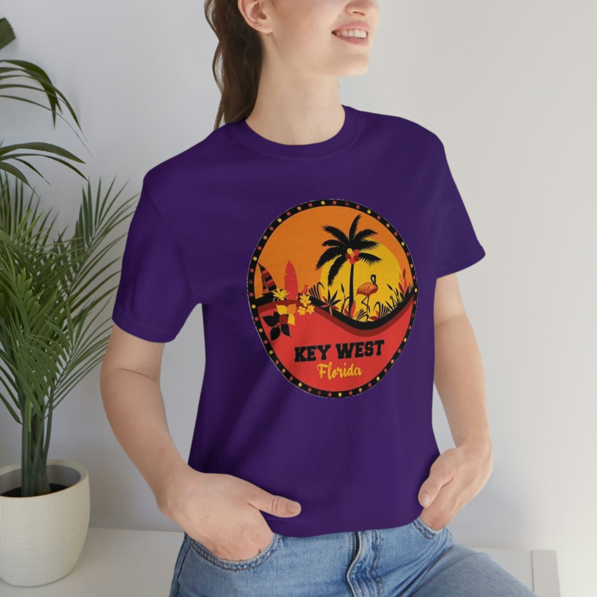 Key west Fl- Unisex Jersey Short Sleeve Tee