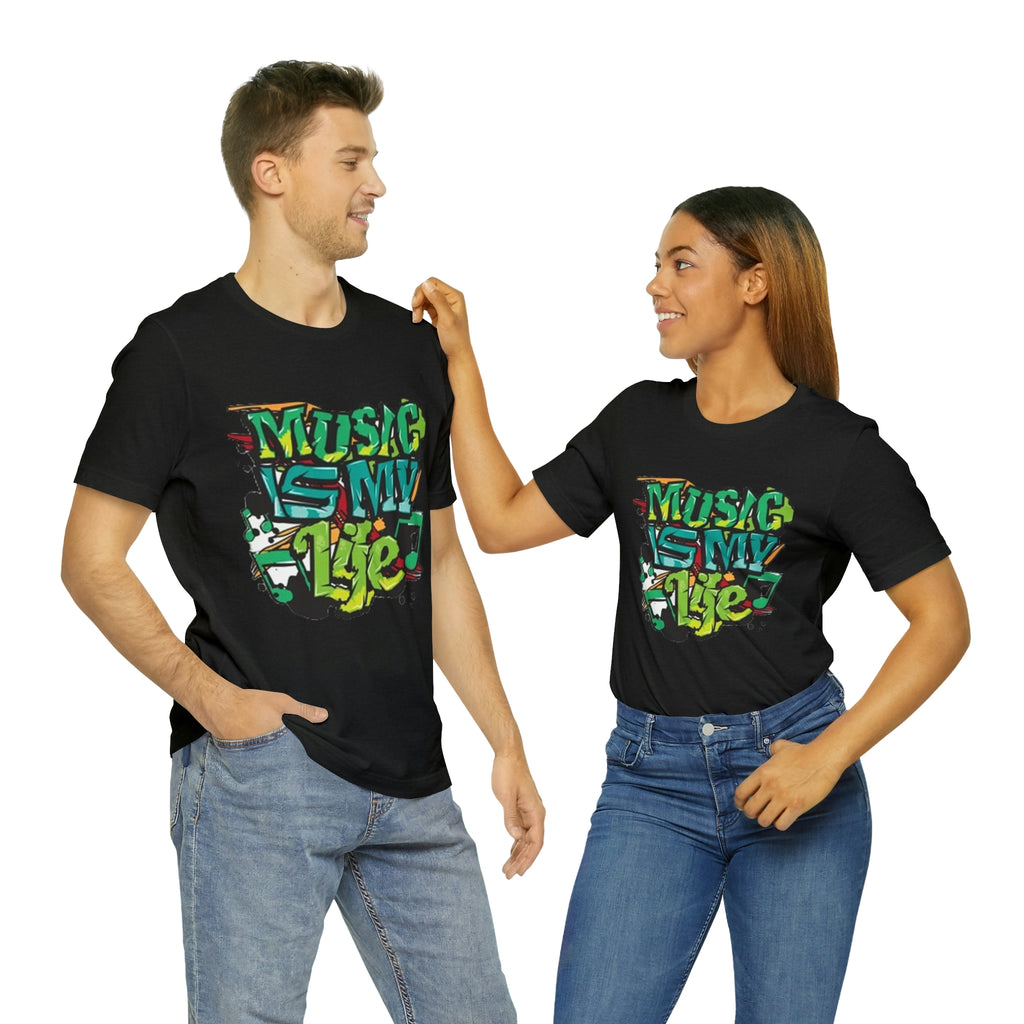 Music is my life- Jersey Short Sleeve Tee