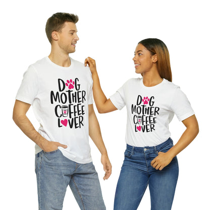 Dog mother coffee lover- Jersey Short Sleeve Tee