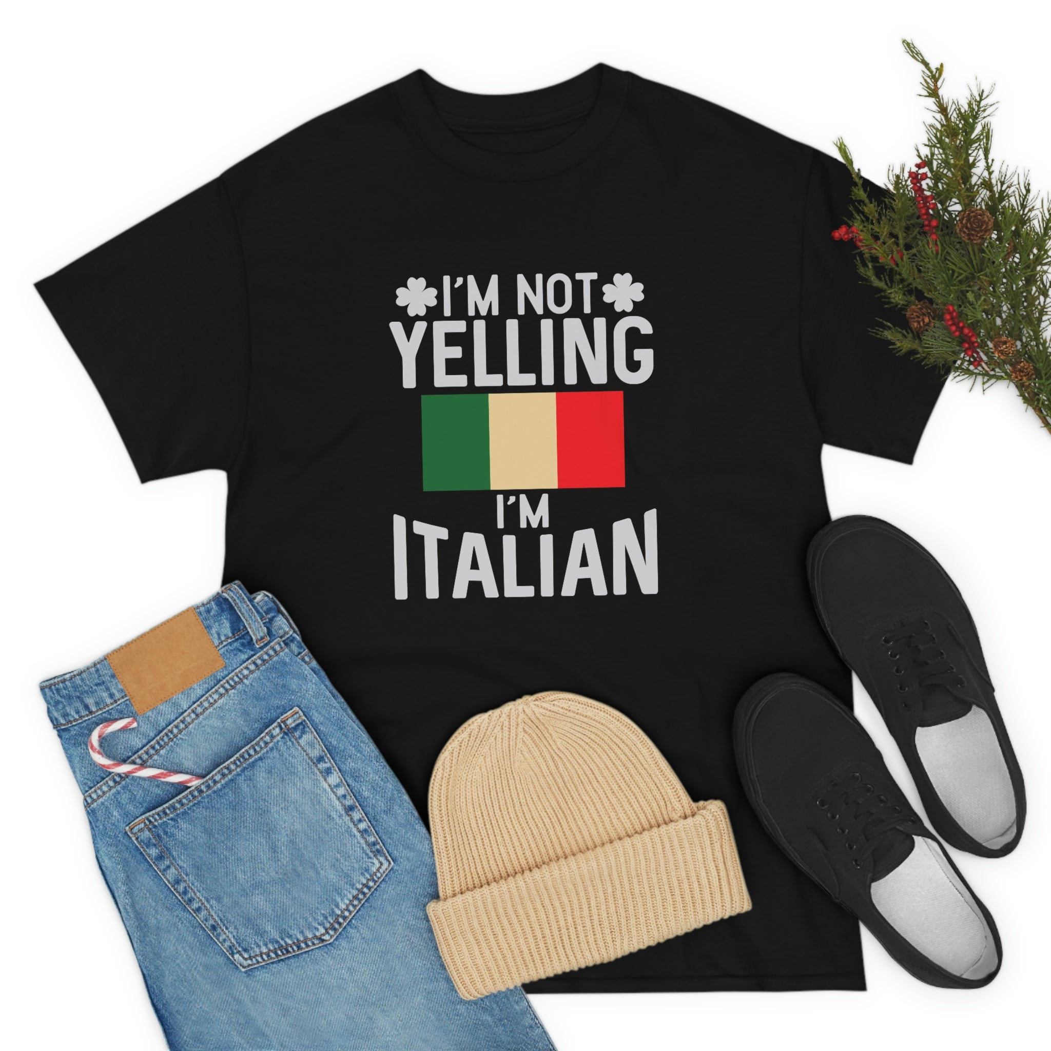 I’m not yelling I’m Italian-Heavy Cotton Tee