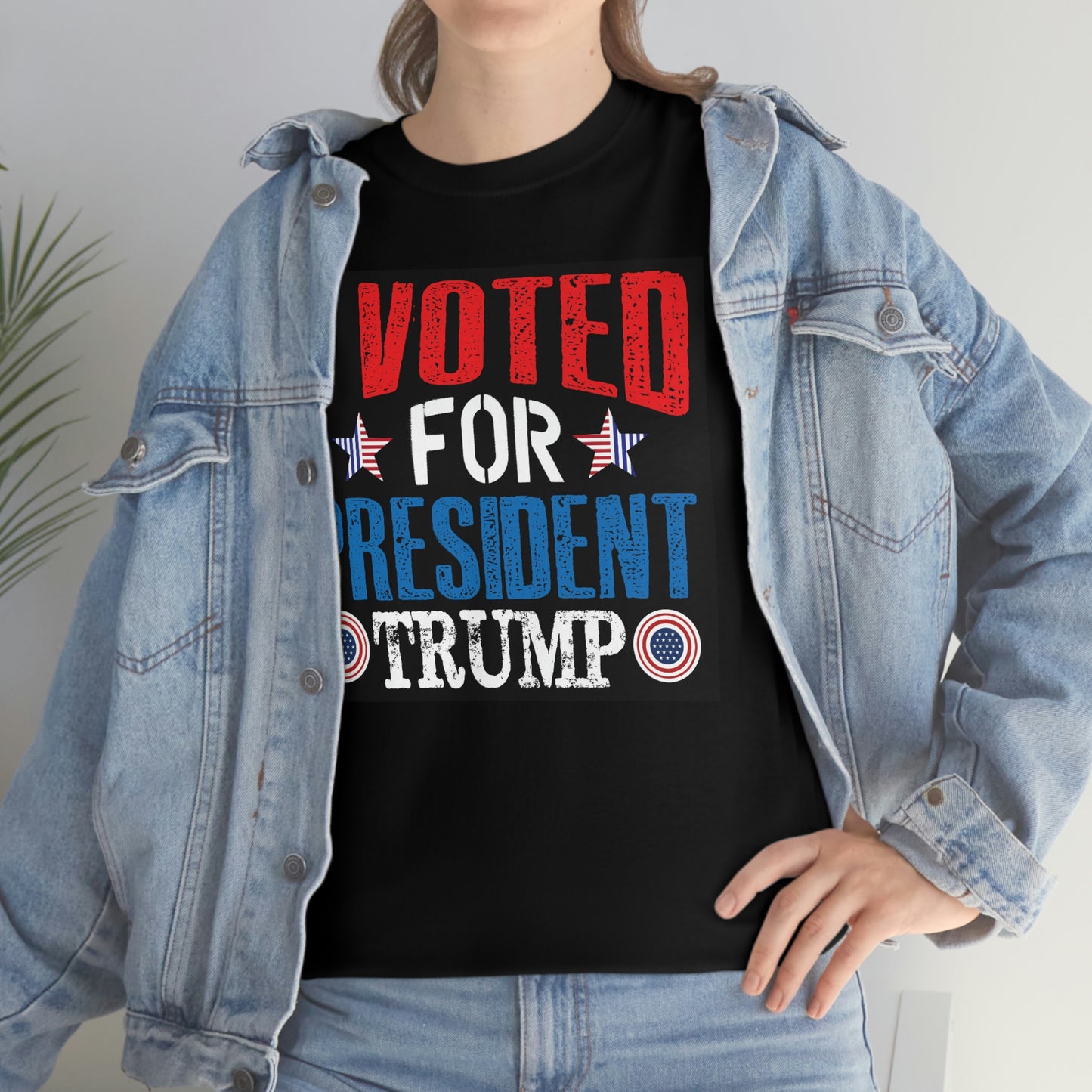 I voted President trump- Unisex Heavy Cotton Tee