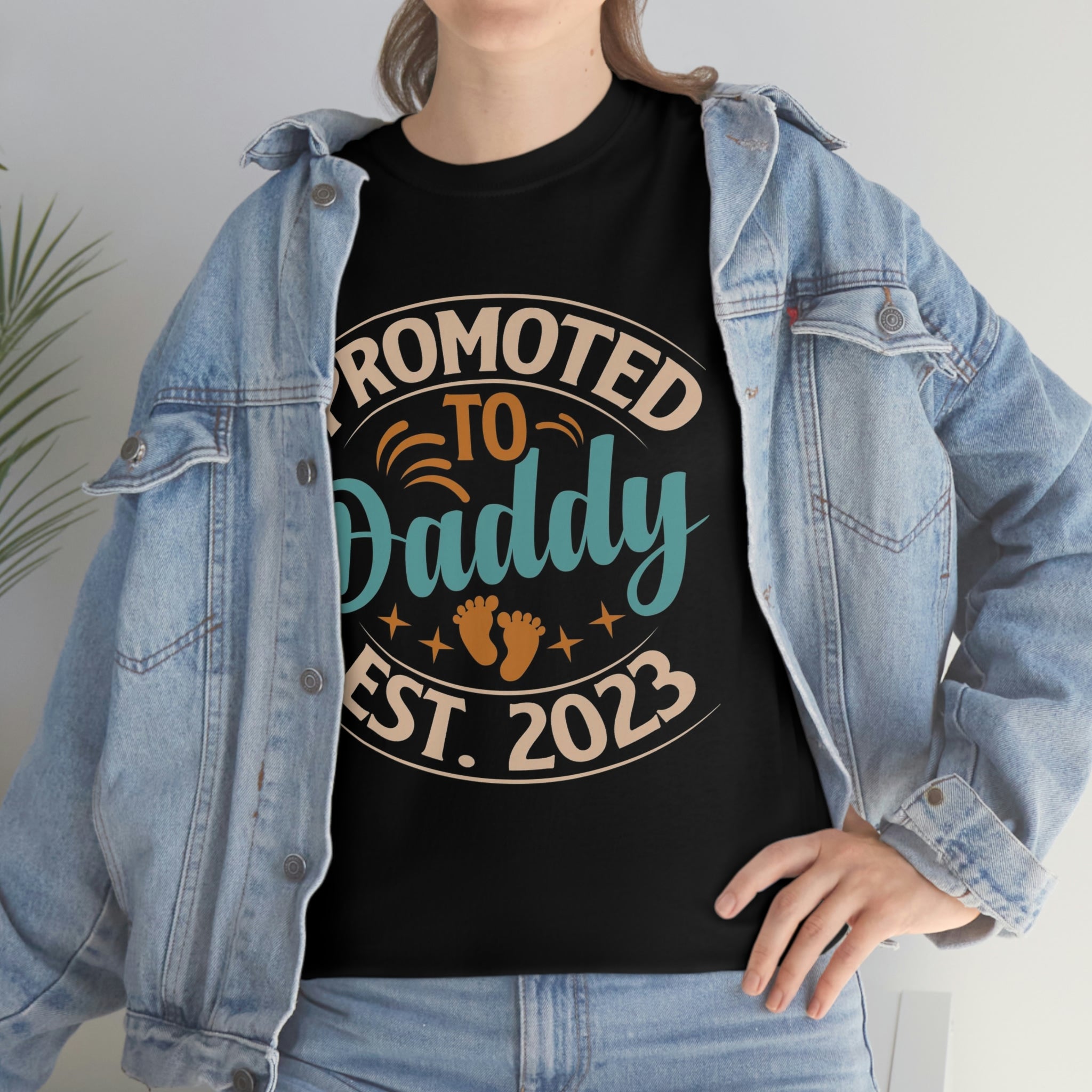 Promoted to daddy-  Heavy Cotton Tee