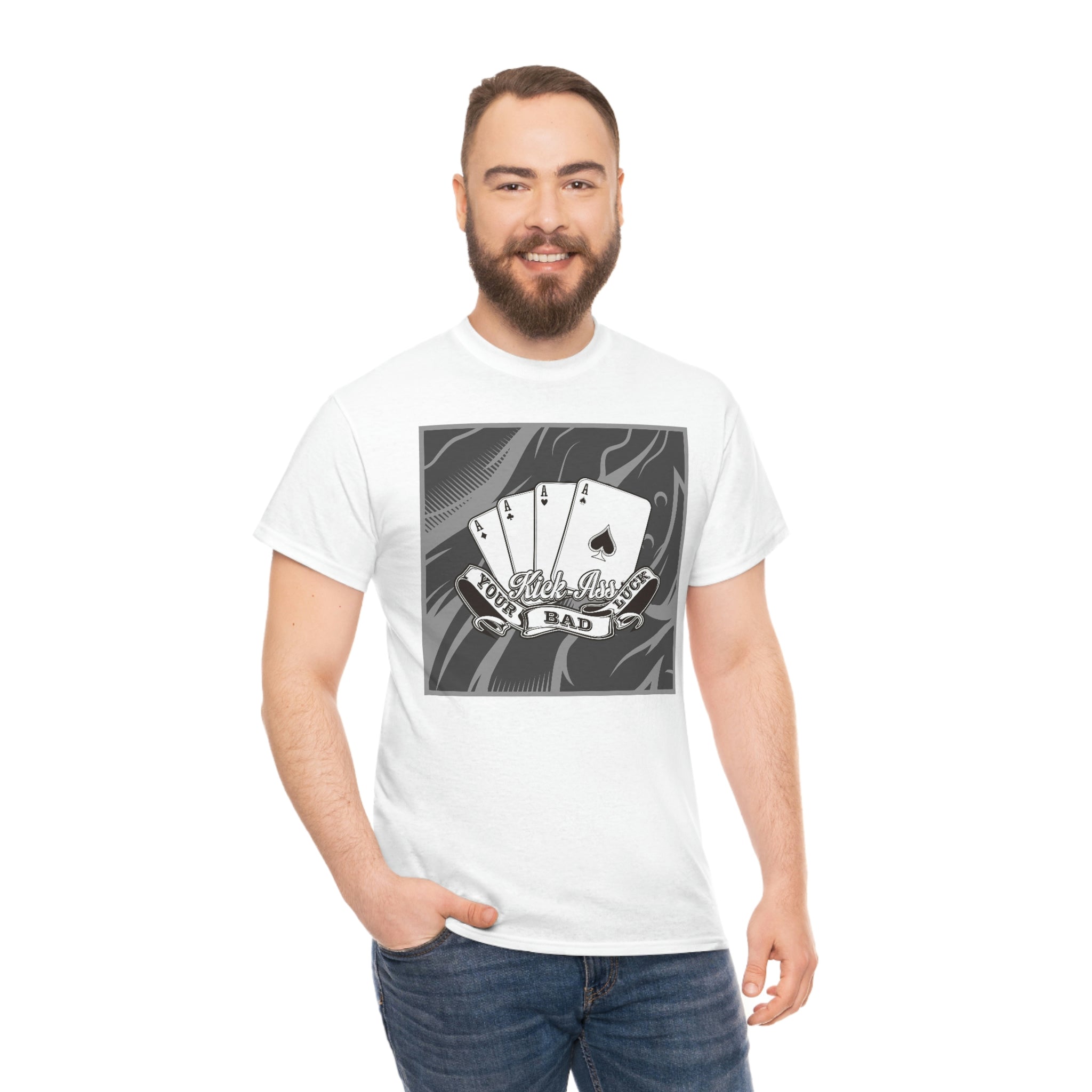 Kick your ass cards- Heavy Cotton Tee