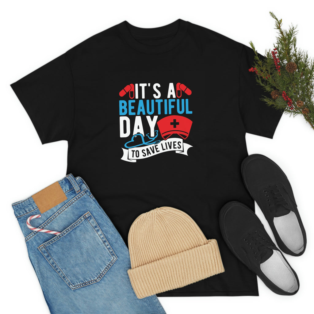Beautiful day to save lives- Heavy Cotton Tee