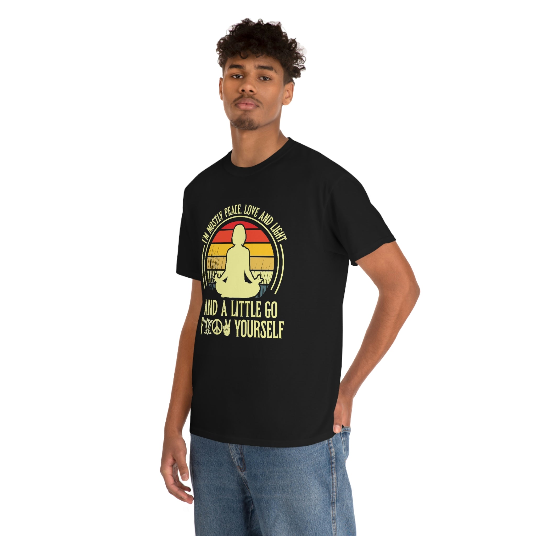 Peace and f@ck yourself- Heavy Cotton Tee
