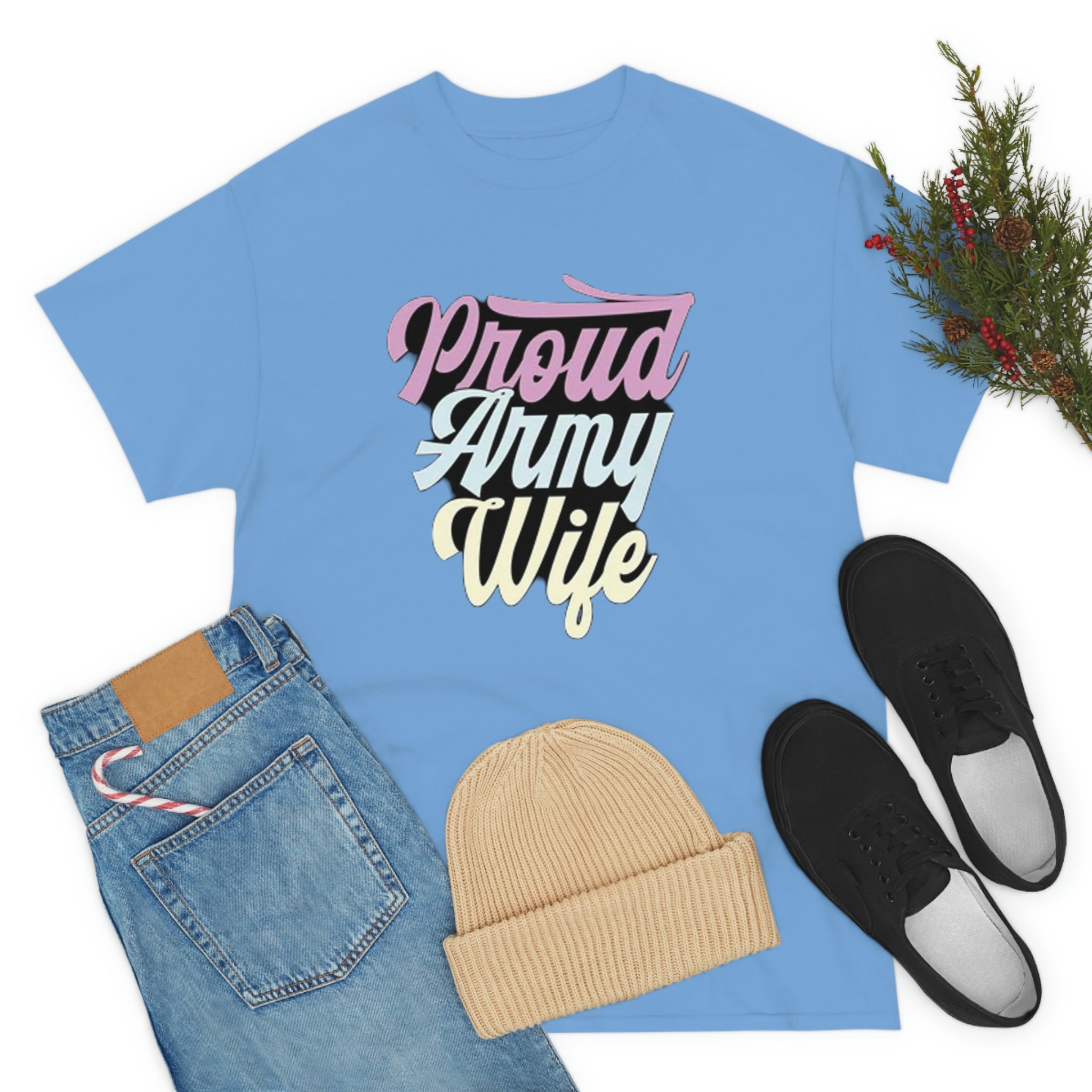 Proud army wife— Heavy Cotton Tee