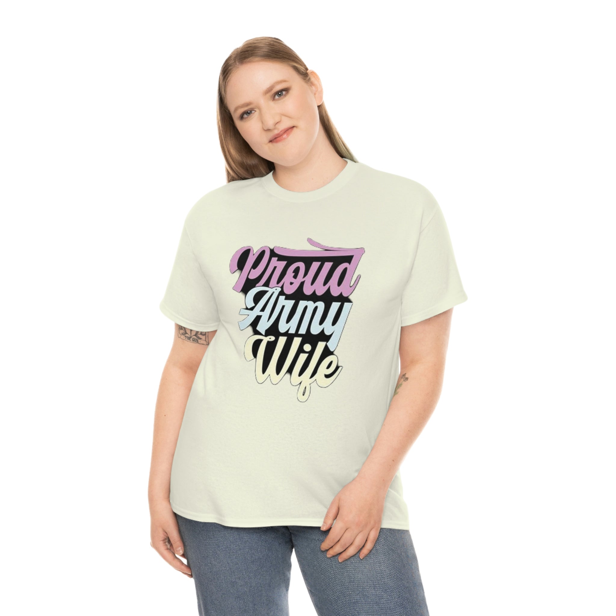 Proud army wife— Heavy Cotton Tee