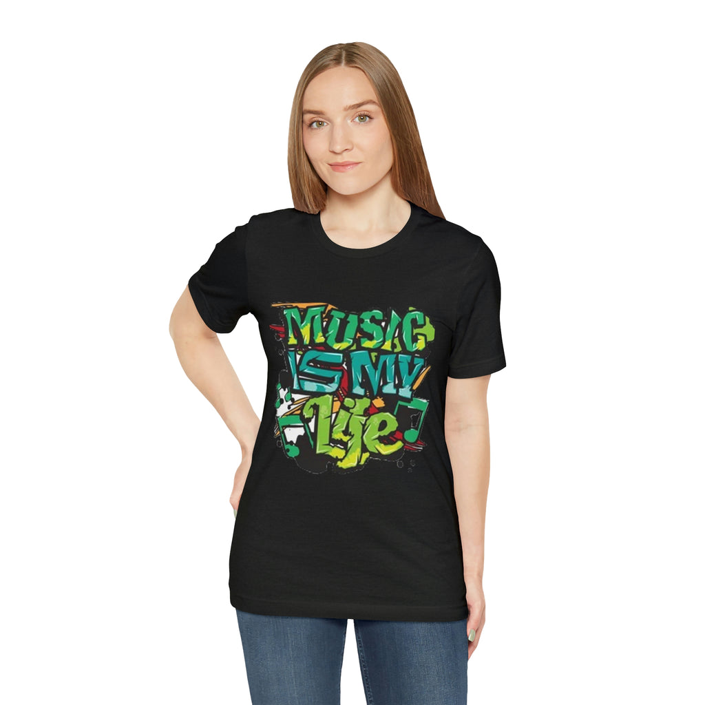 Music is my life- Jersey Short Sleeve Tee