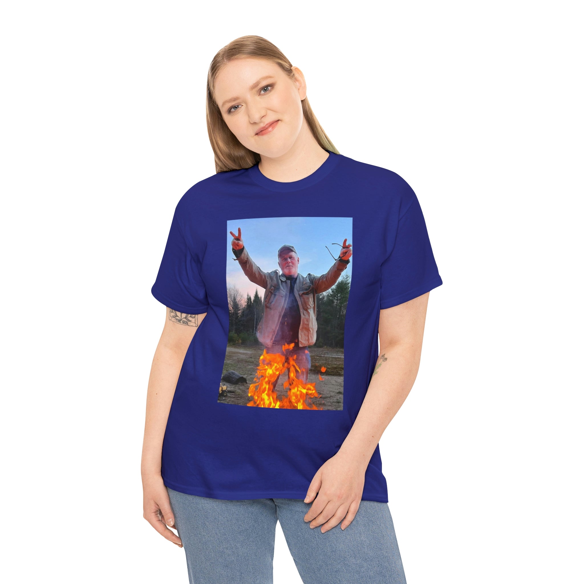 On fire-  Heavy Cotton Tee