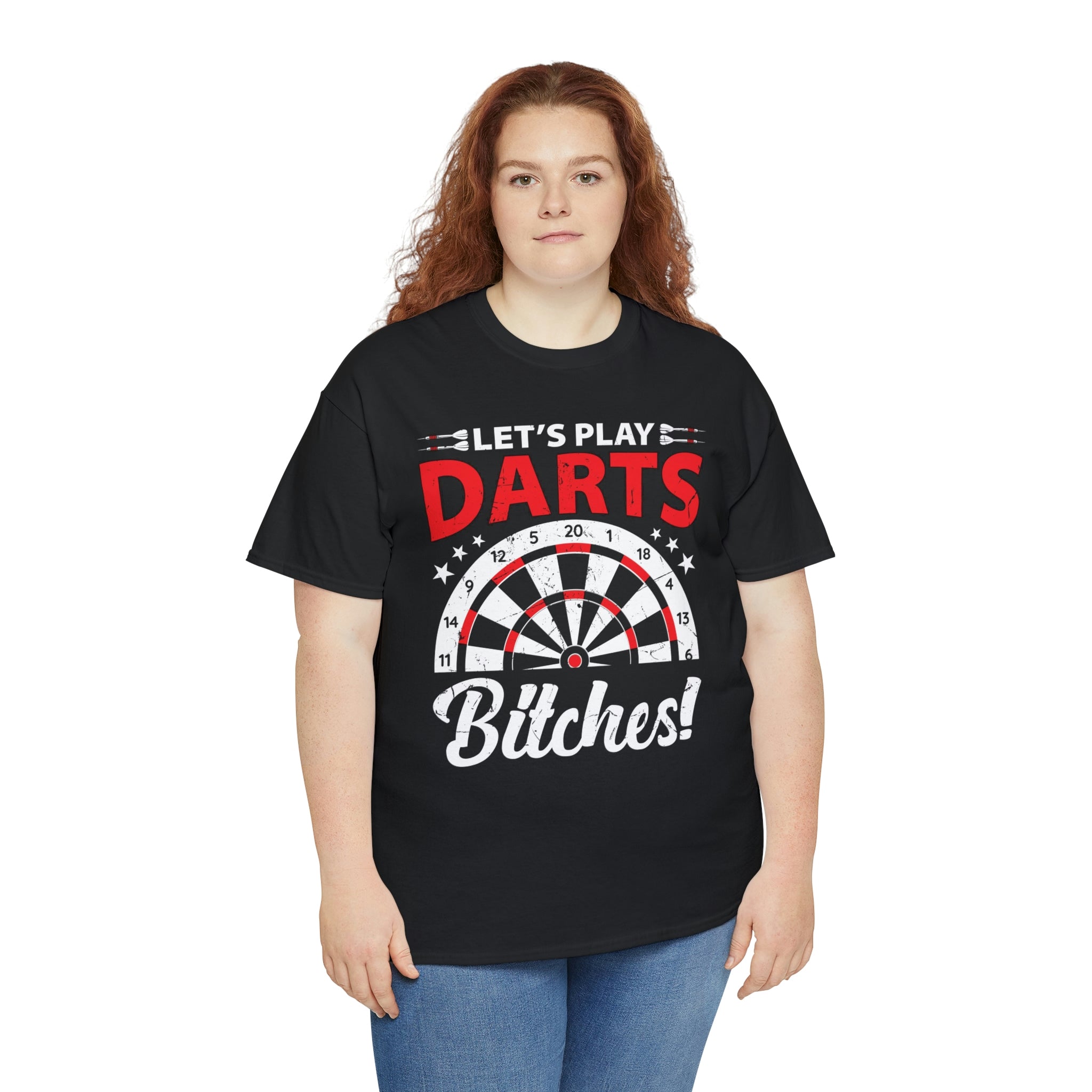Let’s play darts bitches! - Unisex Heavy Cotton Tee