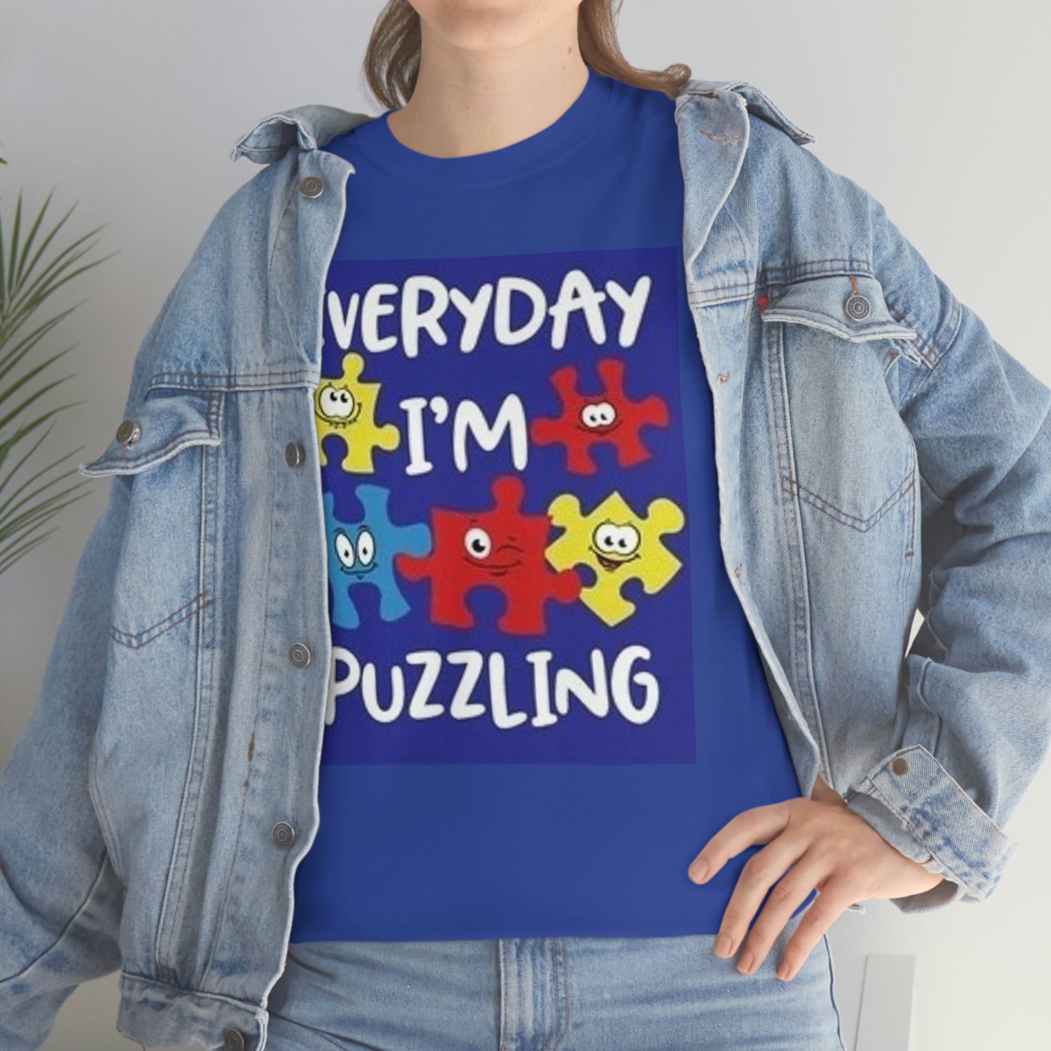 Everyday I’m puzzling- Unisex Heavy Cotton Tee