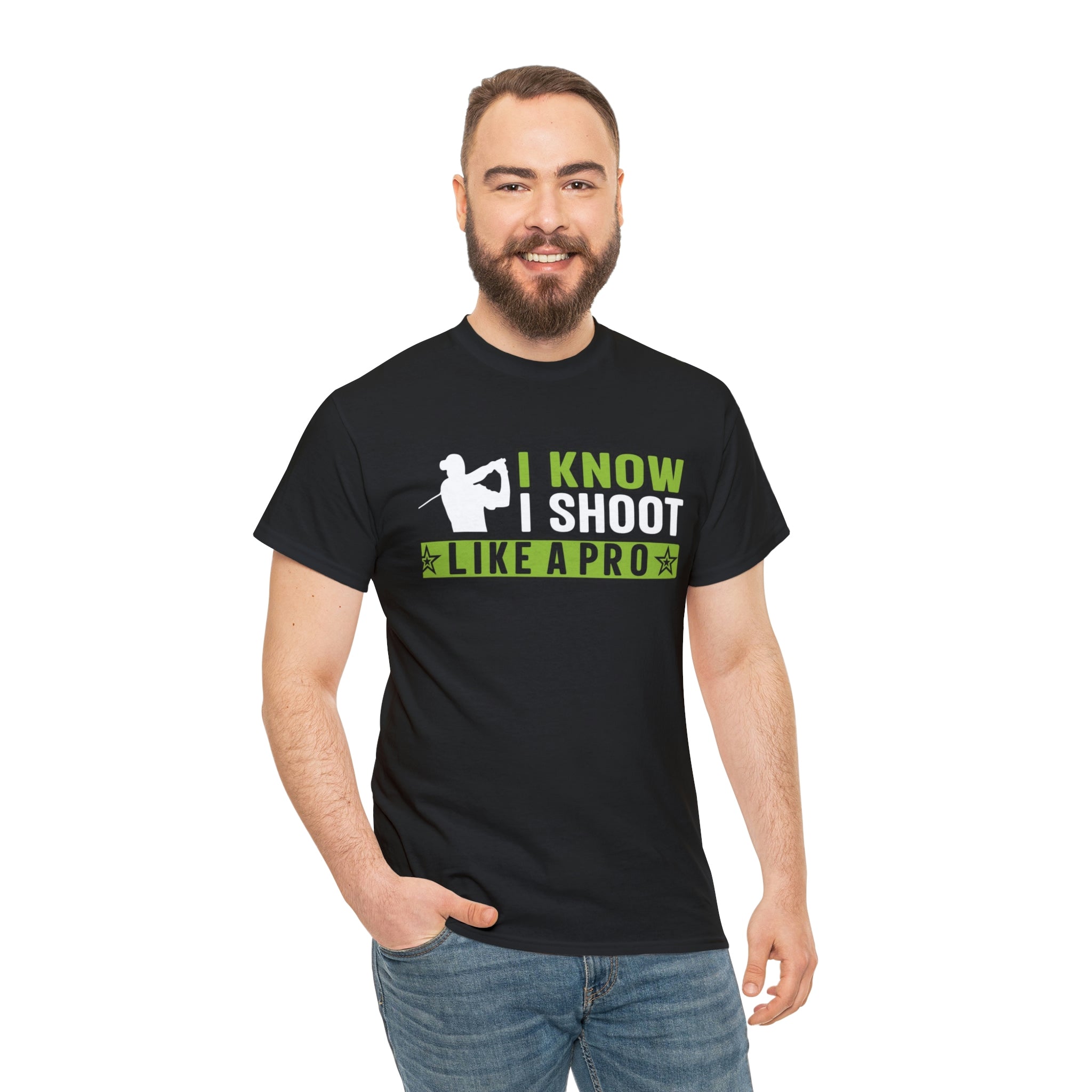 Golf- I shoot like a pro-Heavy Cotton Tee