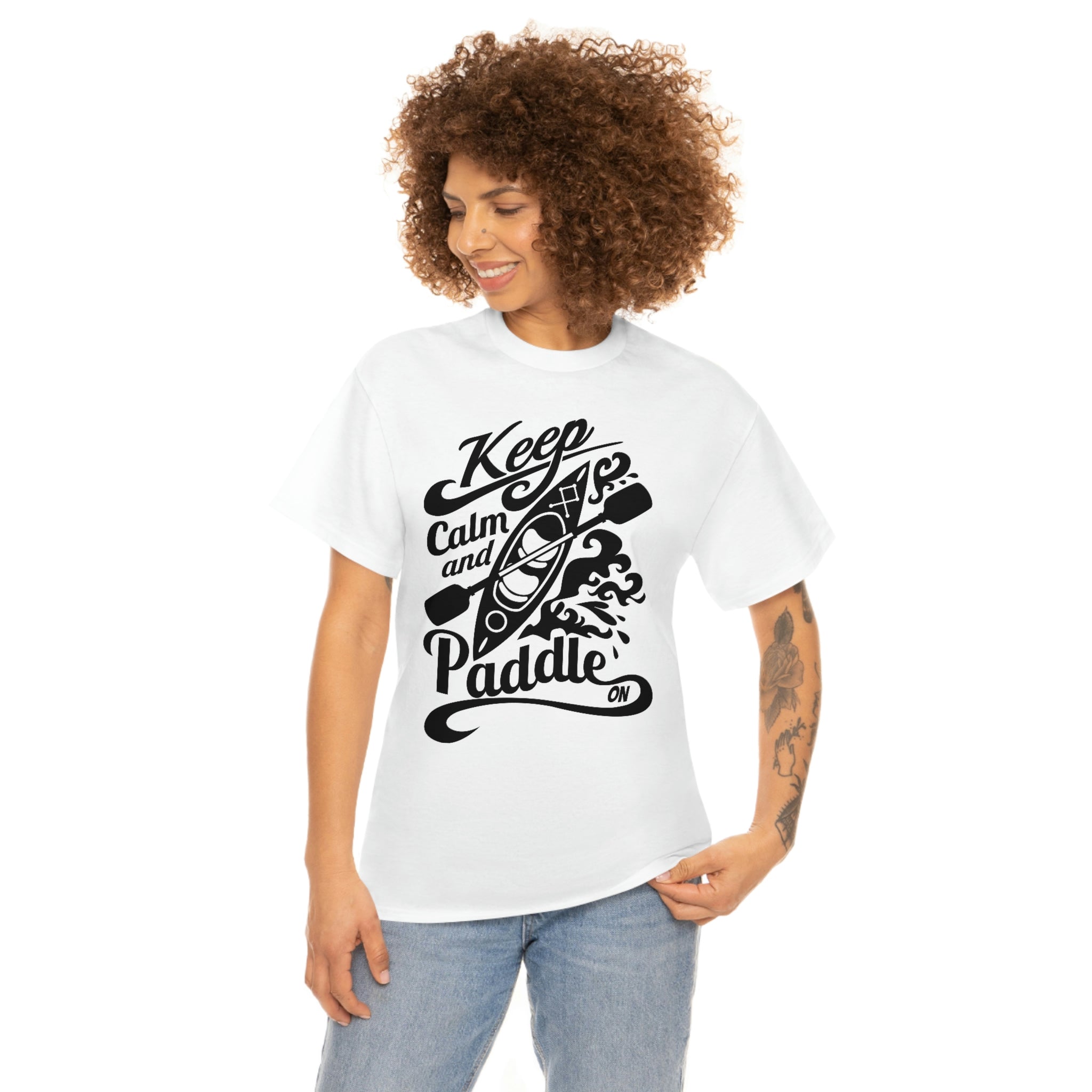 Keep calm and paddle- Heavy Cotton Tee