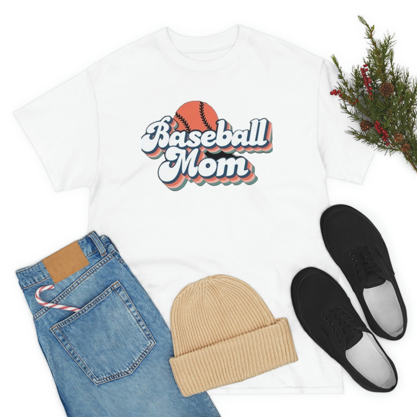 Baseball mom- Heavy Cotton Tee