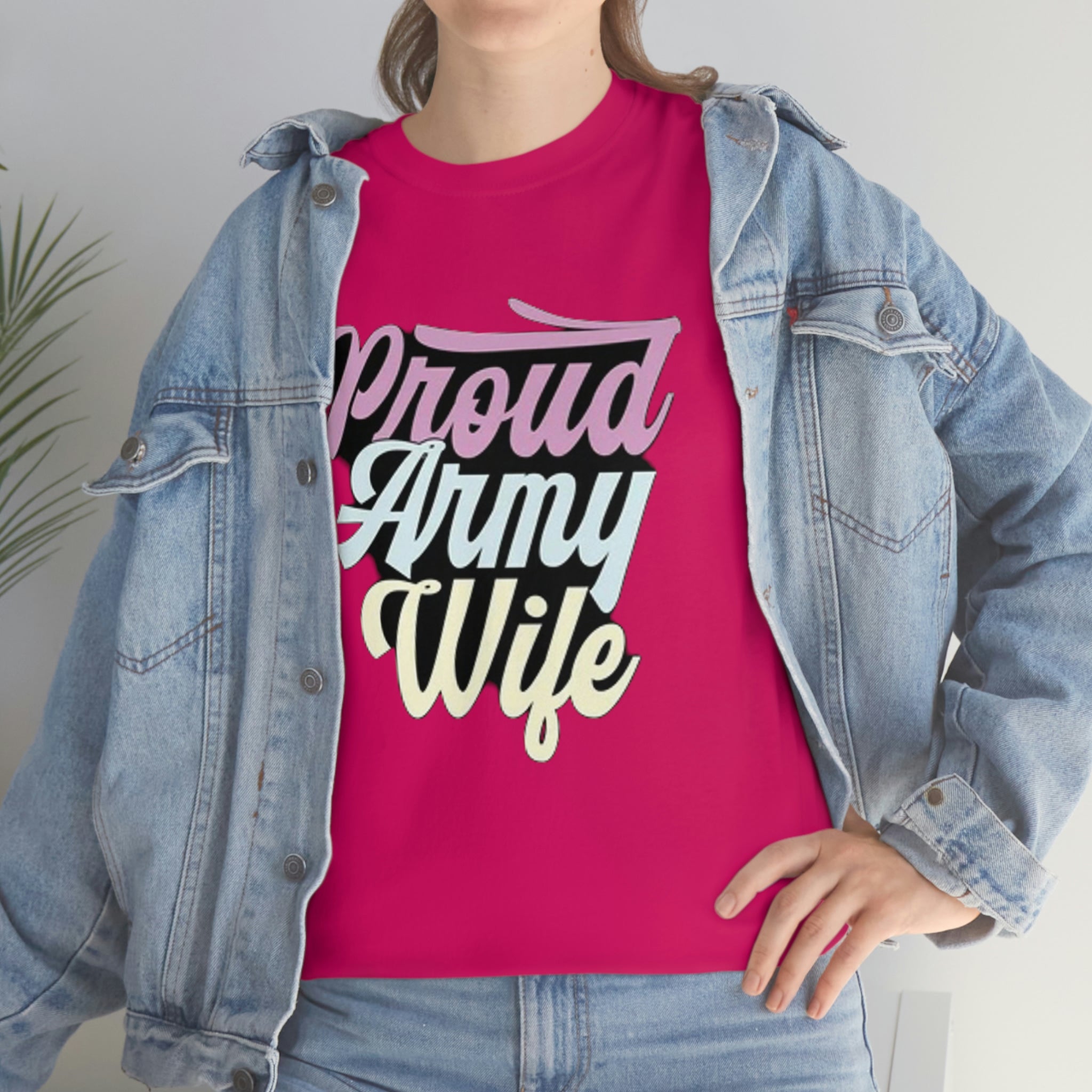 Proud army wife— Heavy Cotton Tee