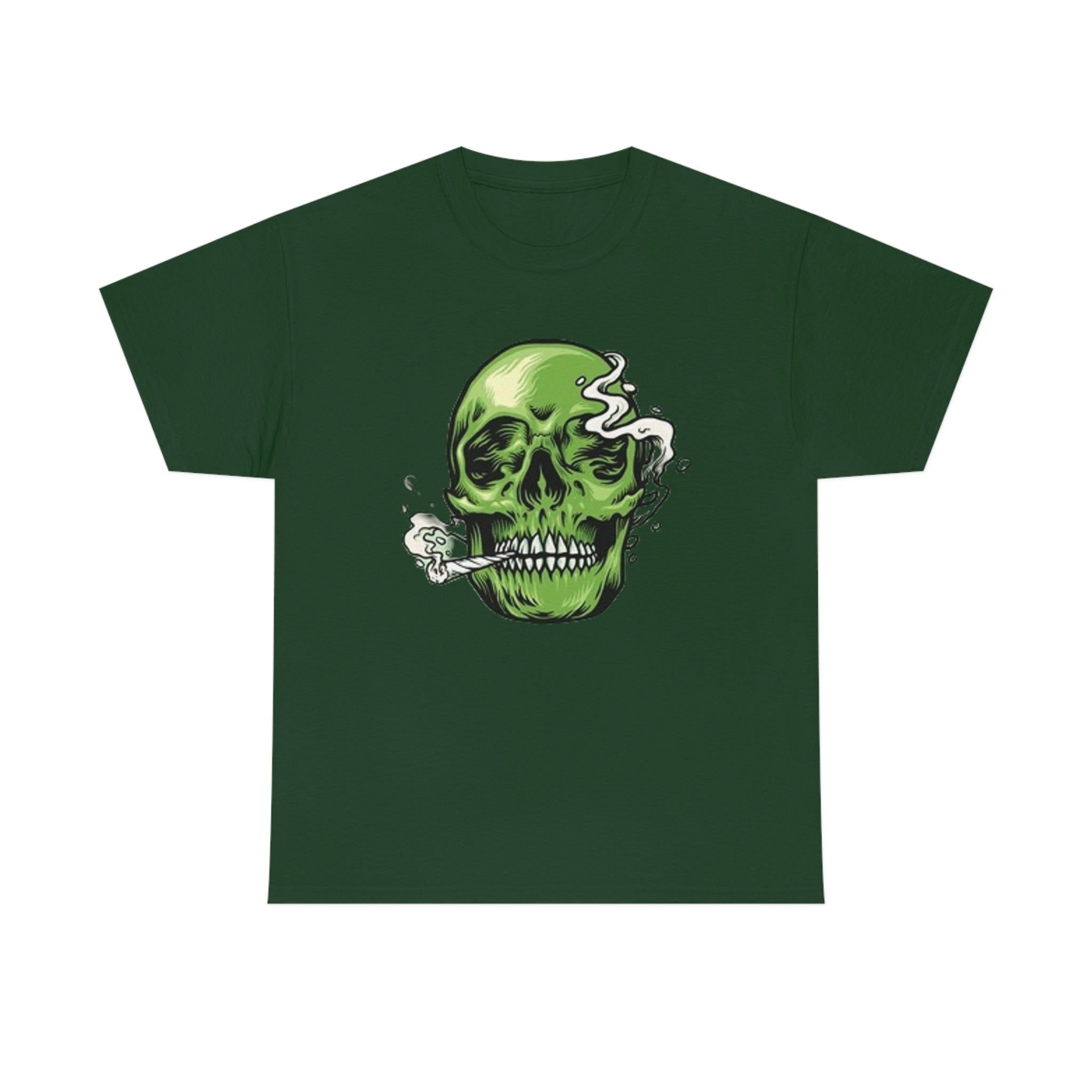 Weed skull- Heavy Cotton Tee