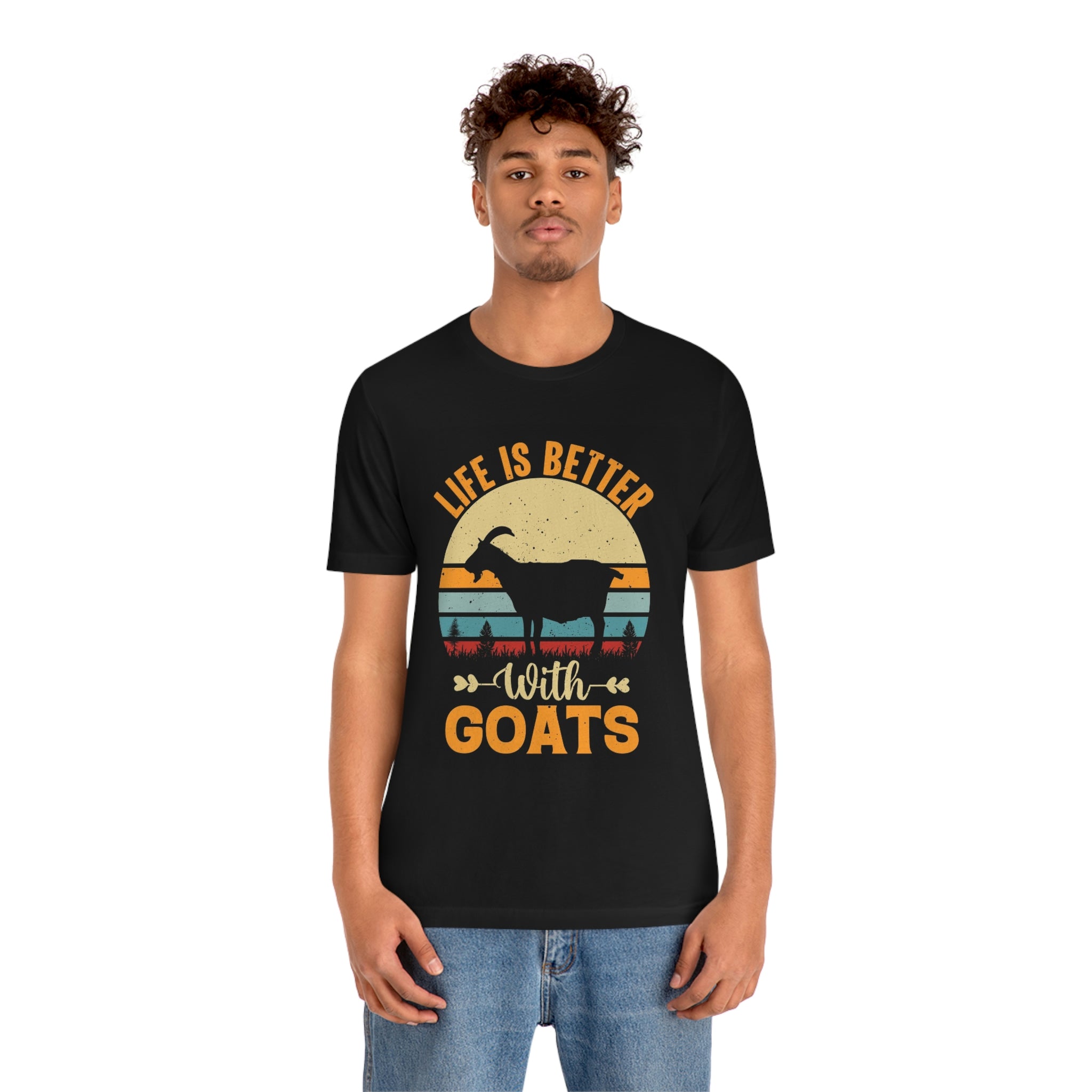 Life is better with goats- Unisex Jersey Short Sleeve Tee