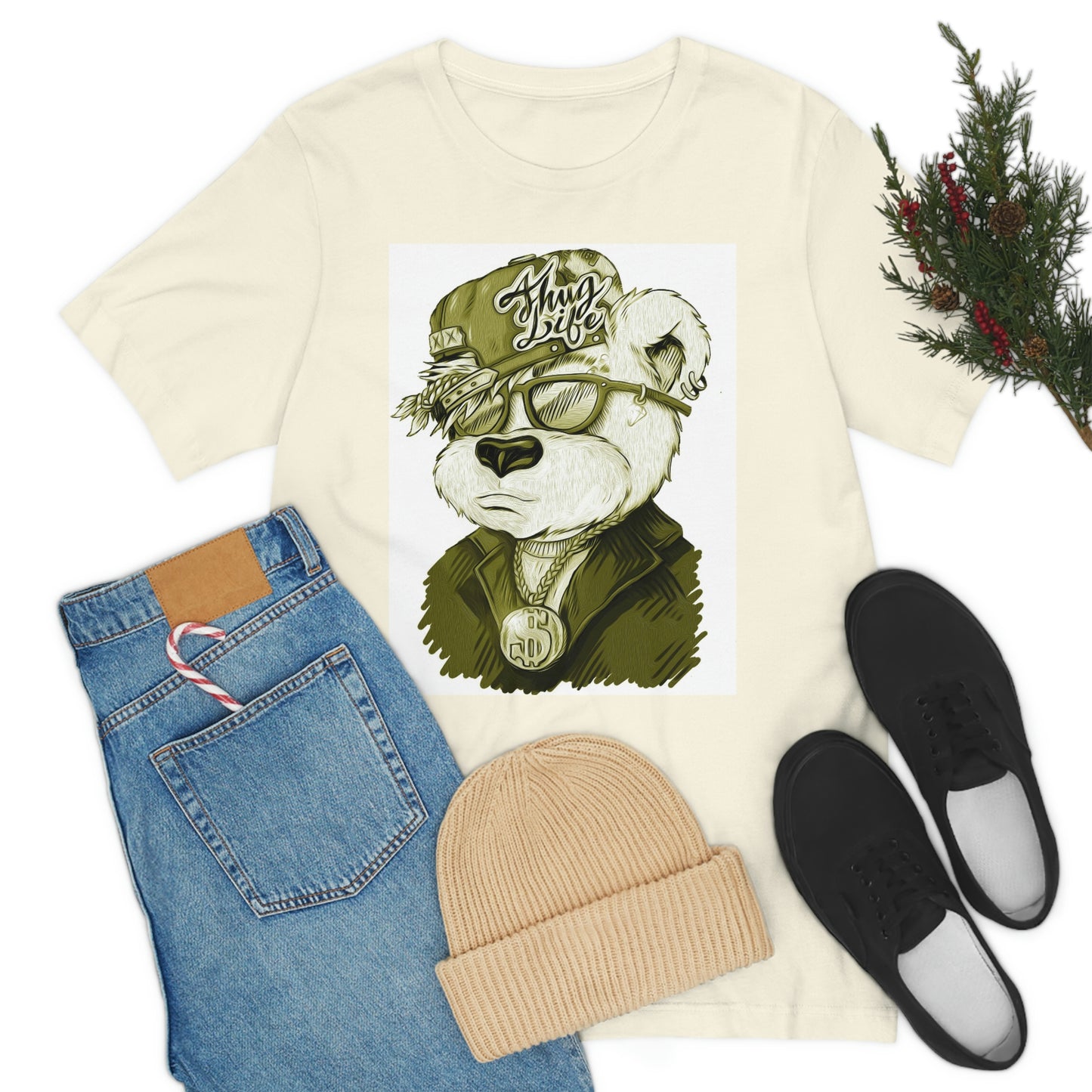 Bear thug life-  Jersey Short Sleeve Tee