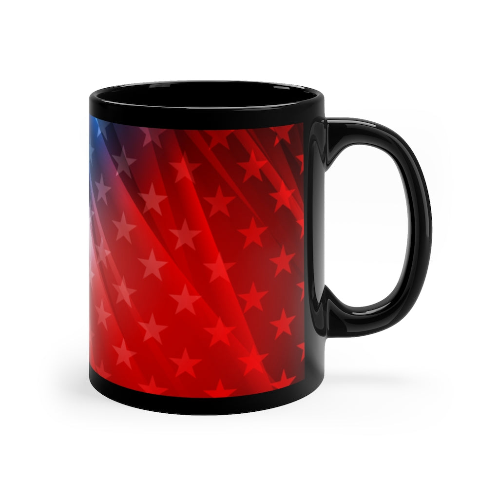 USA 11oz Black coffee Mug