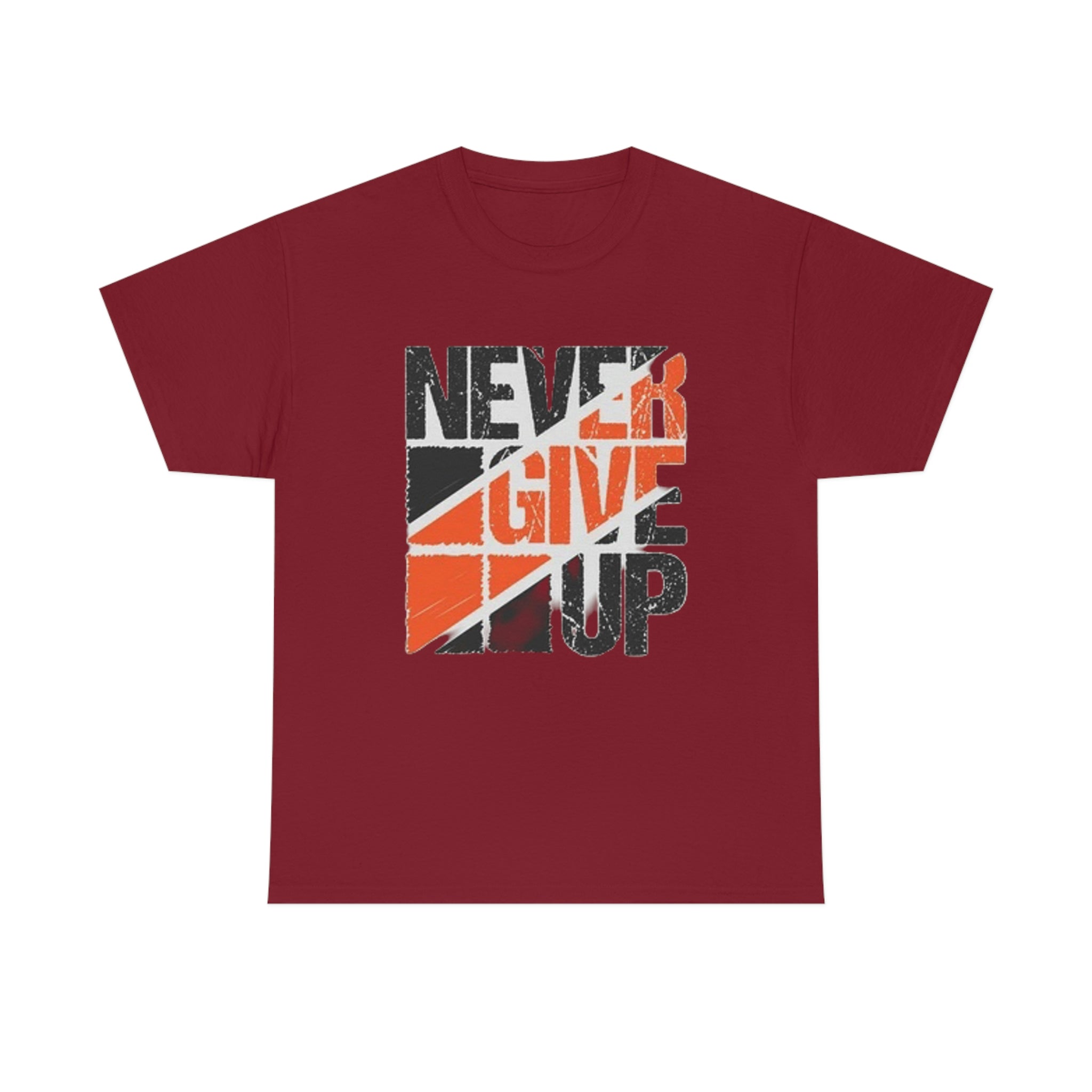 Never give up- Heavy Cotton Tee