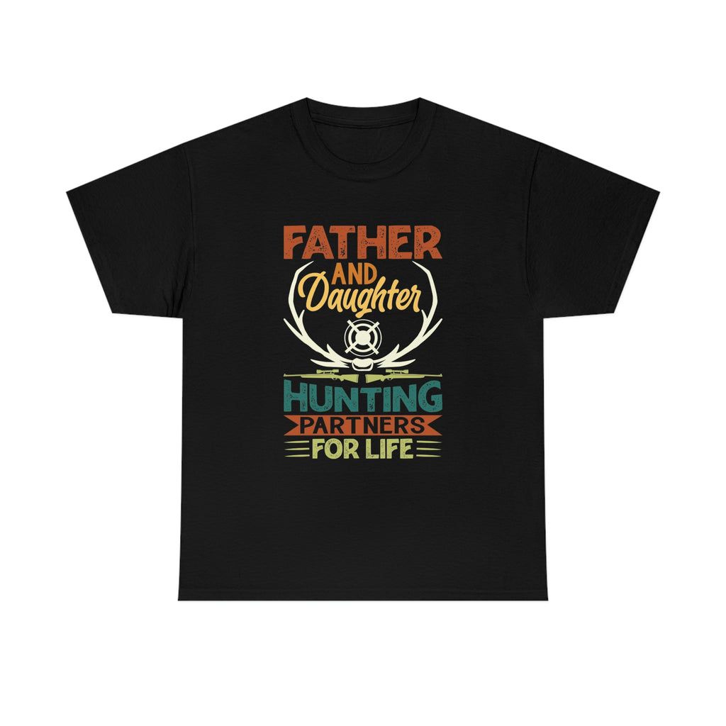 Father and daughter hunt partners- Unisex Heavy Cotton Tee